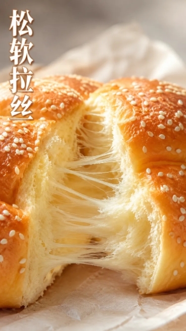 「图片1」，生成一套主图（5张），内容丰富，商品名称是蜂蜜芝麻面包，适配淘宝/天猫平台，详情页比例为9:16预览效果