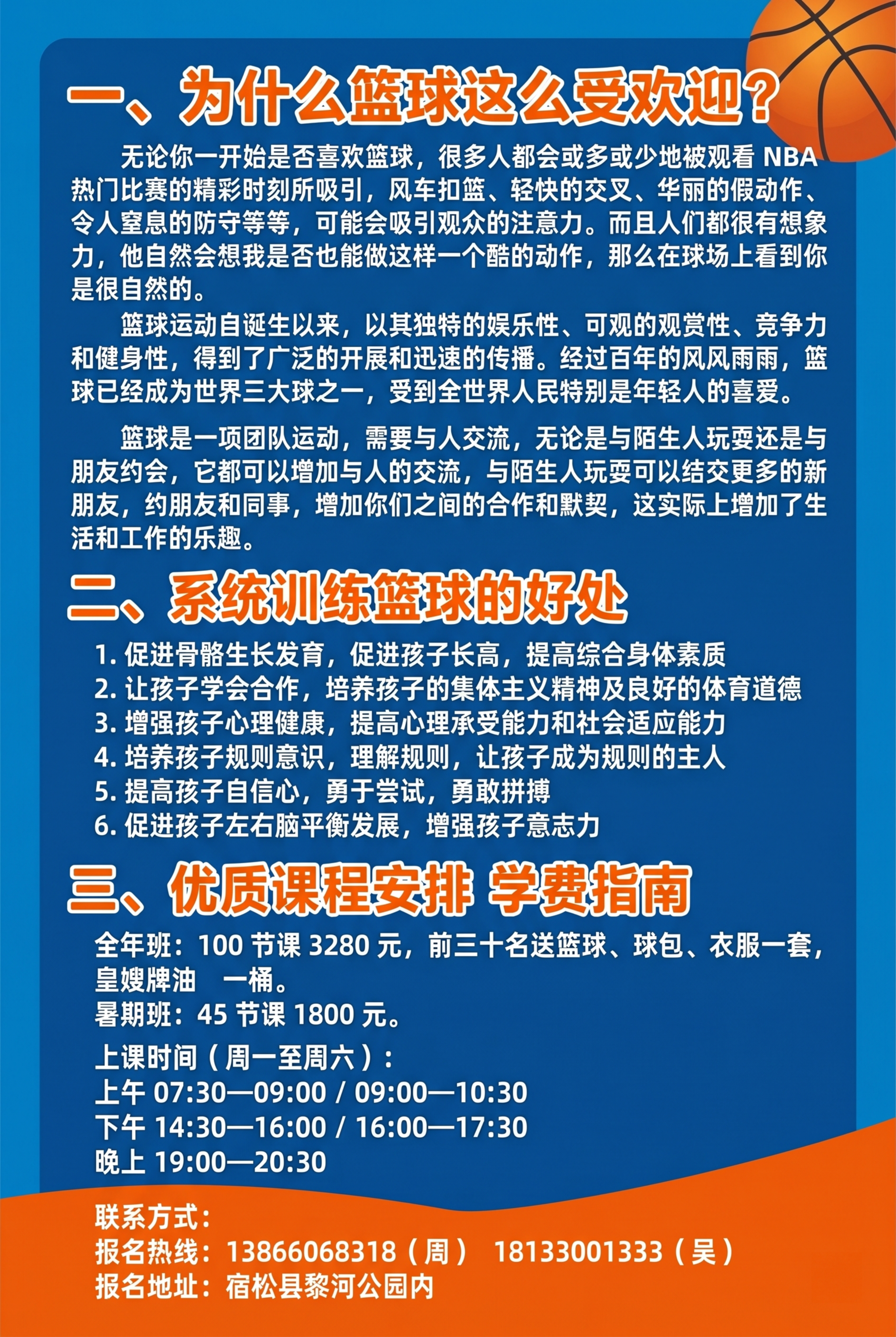 设计A4尺寸零度篮球公园招生宣传彩页反面，风格活泼适合少儿篮球… - 图片创意预览