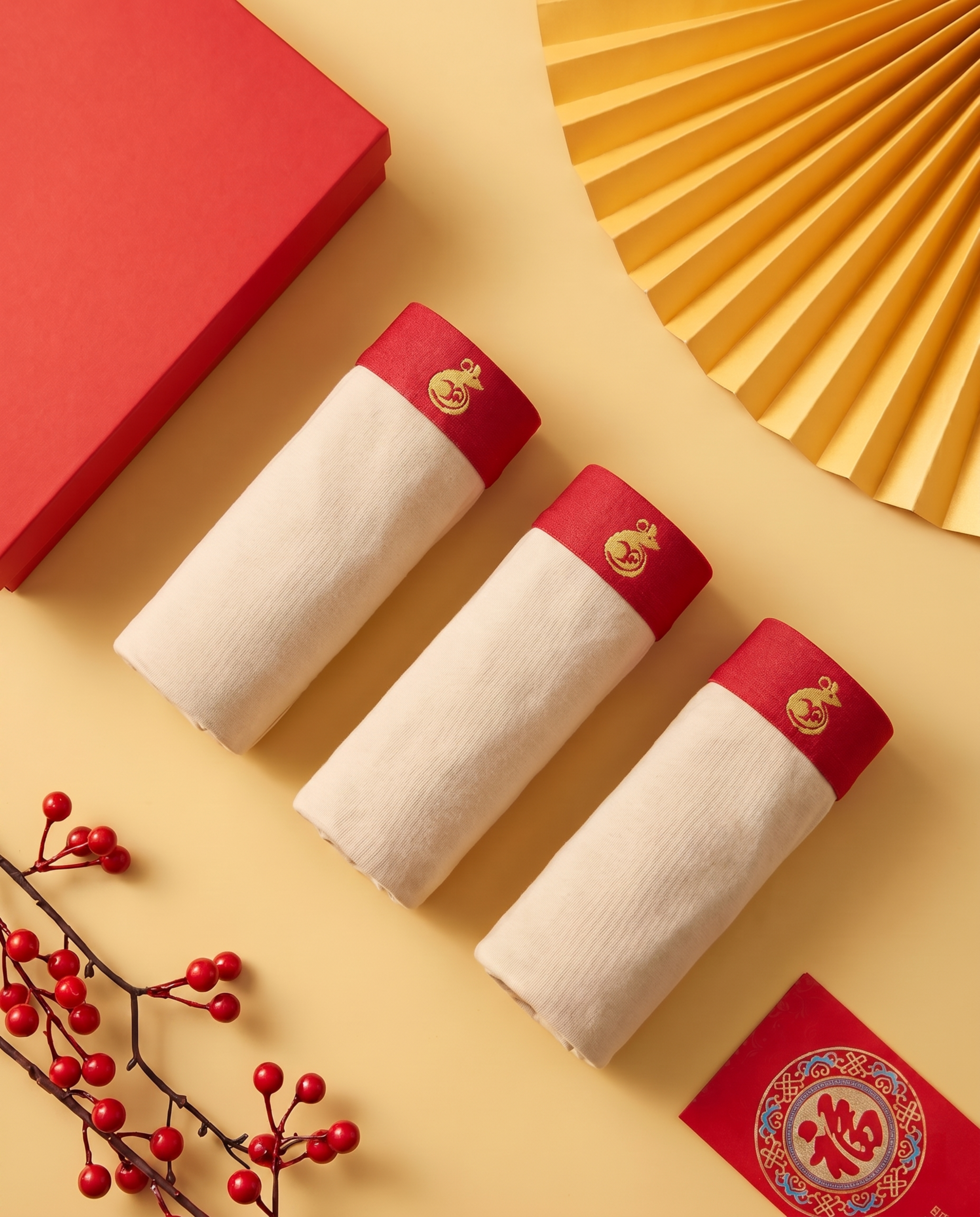 男士内裤严格参照上传产品图，完整保留三条内裤产品的阶梯摆放位置… - 图片创意预览