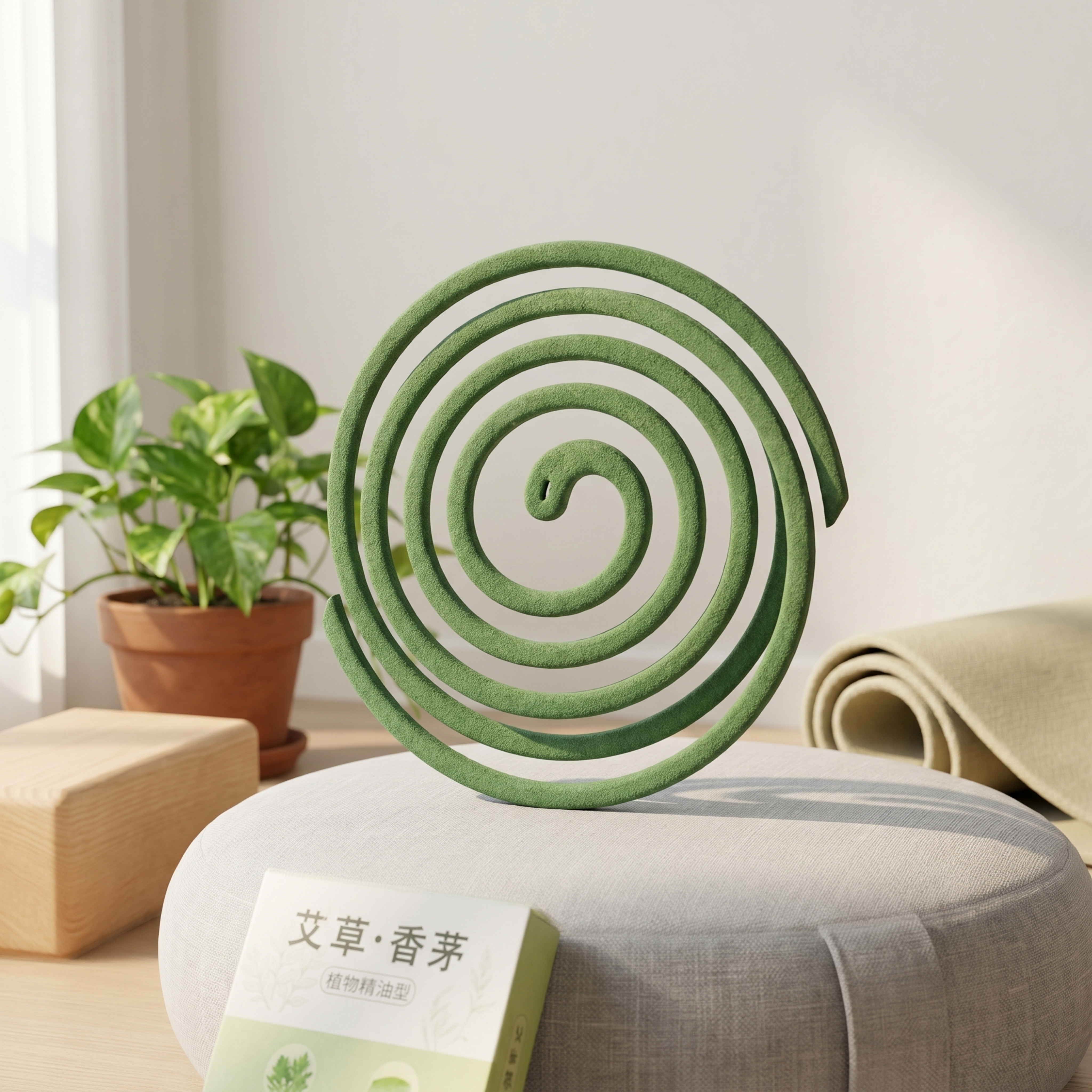 商业级产品摄影 主体：蚊香严格参照上传产品图，完整保留组件、轮… - 图片创意预览