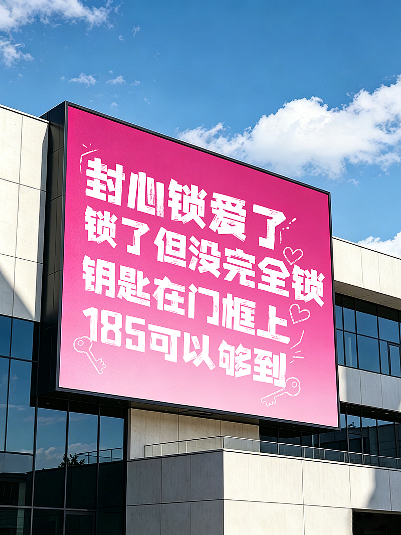 情感生活记录创意文案分享大屏大字实景风小红书封面