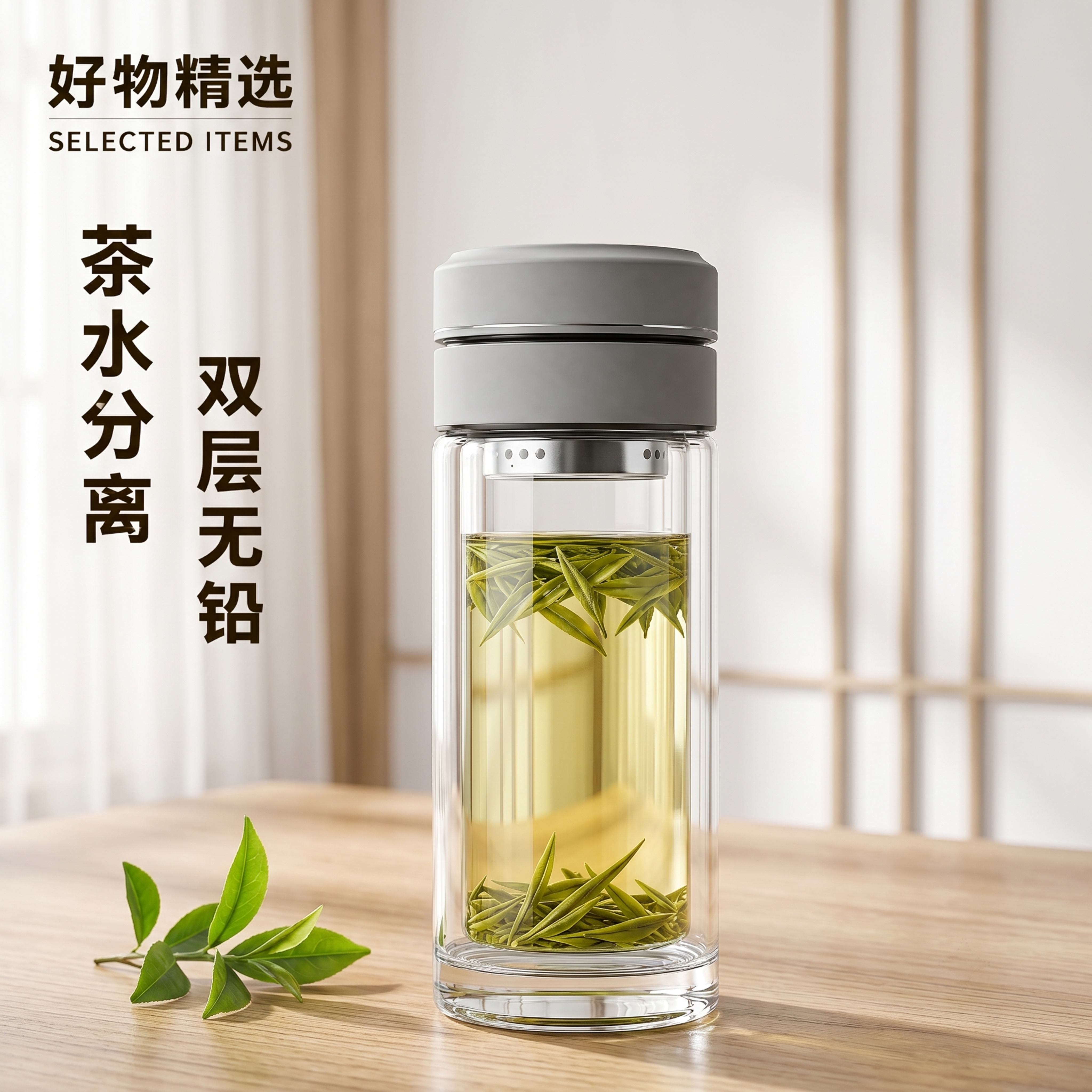 「图片1」换背景，不同类型与场景的日系极简茶系氛围，原木肌理茶… - 图片创意预览