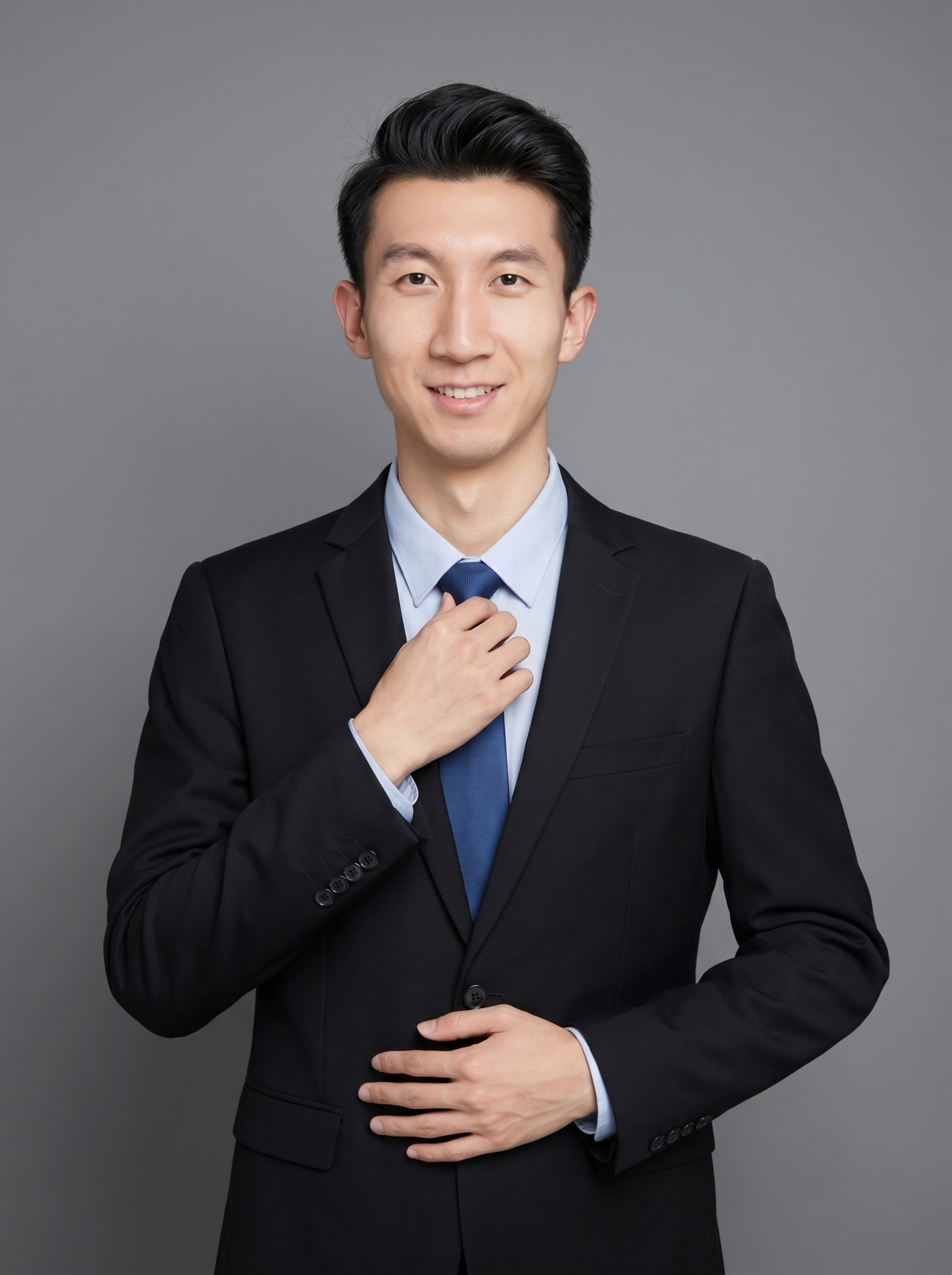 参考图中保留人物脸型、发型、年龄等特征生成职场形象照,标准焦段… - 图片创意预览