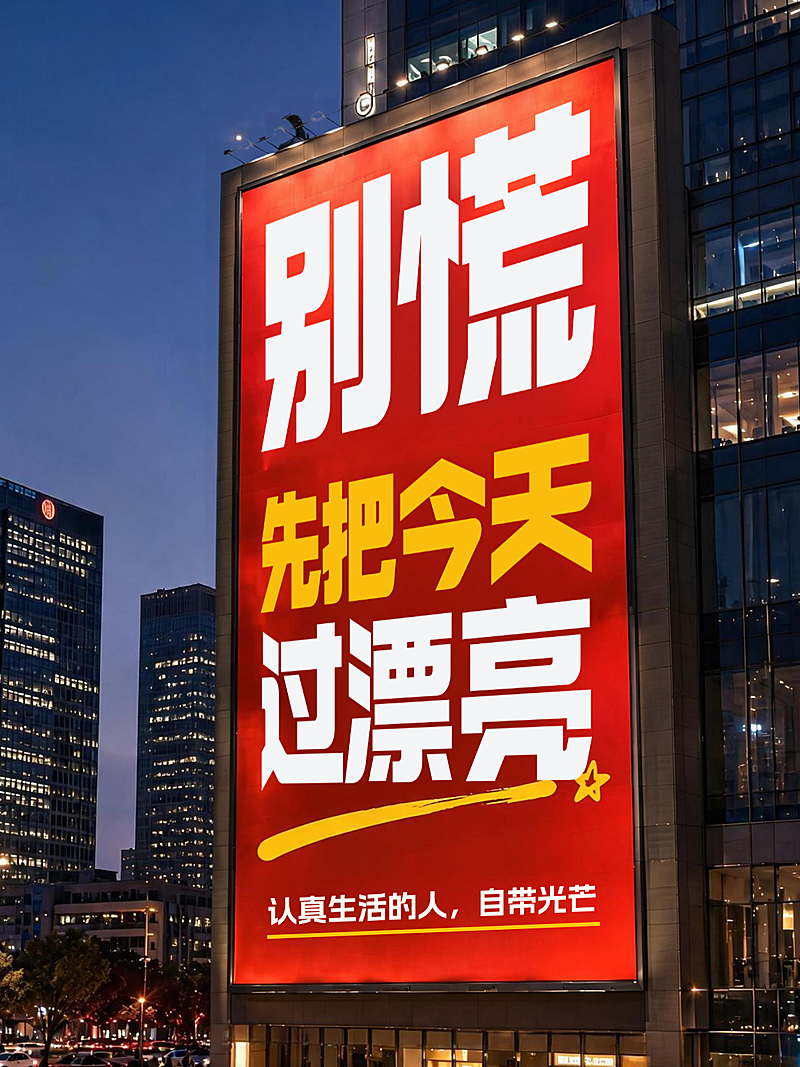 激励正能量语录分享大字大屏实景风小红书封面