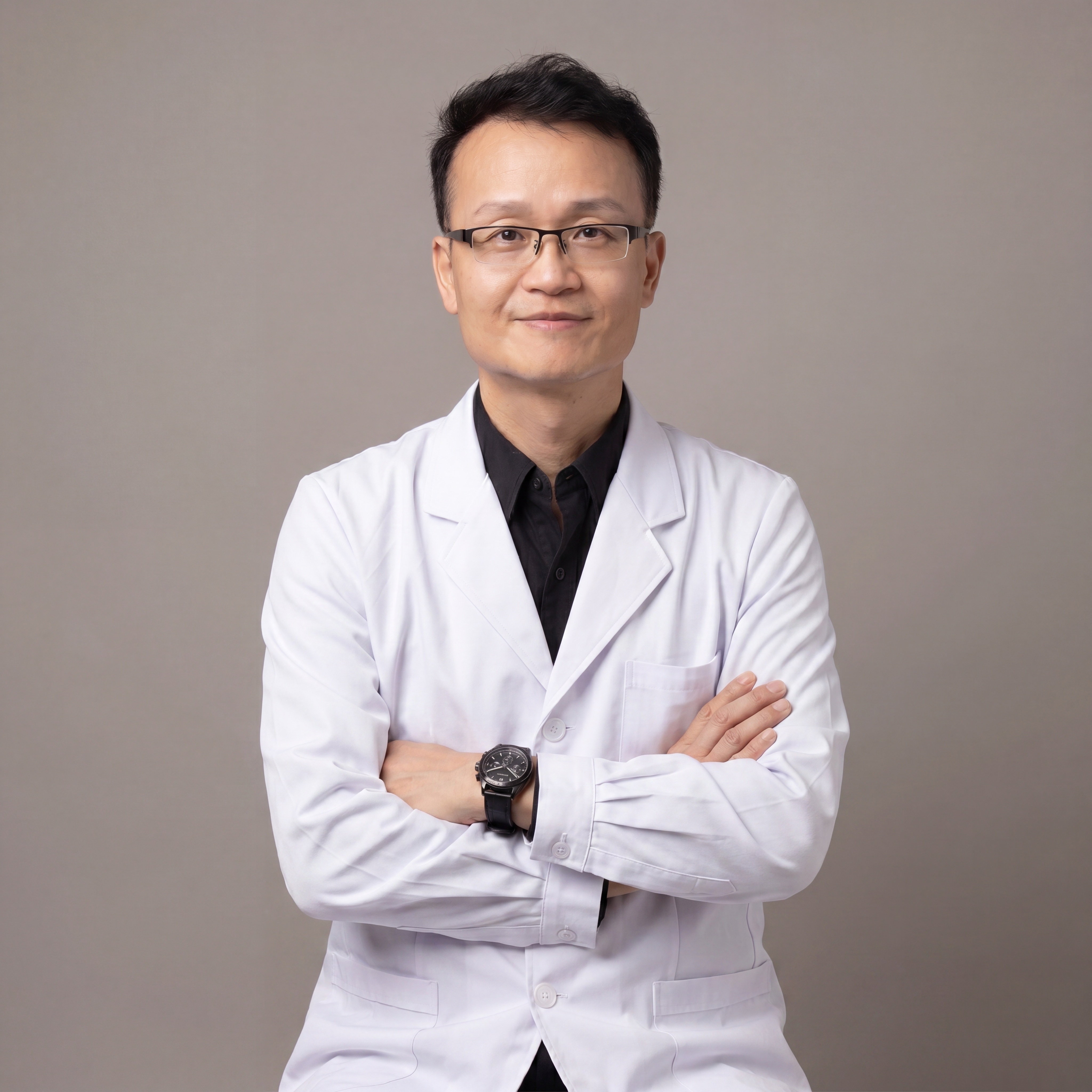 参考图中保留人物脸型、发型、年龄等特征生成医生职场形象照，标准… - 图片创意预览