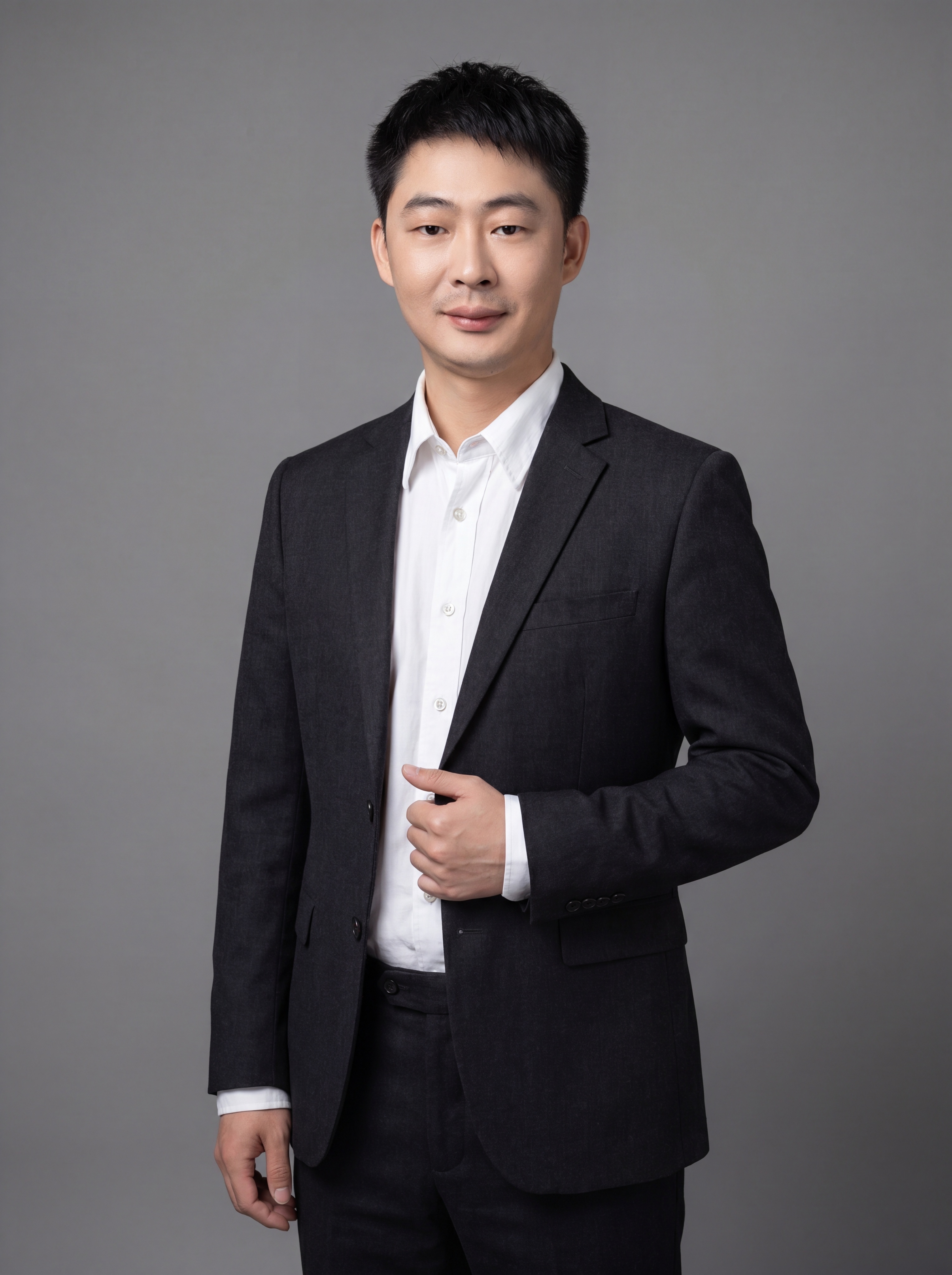 参考图中保留人物脸型、发型、年龄等特征生成职场形象照,标准焦段… - 图片创意预览