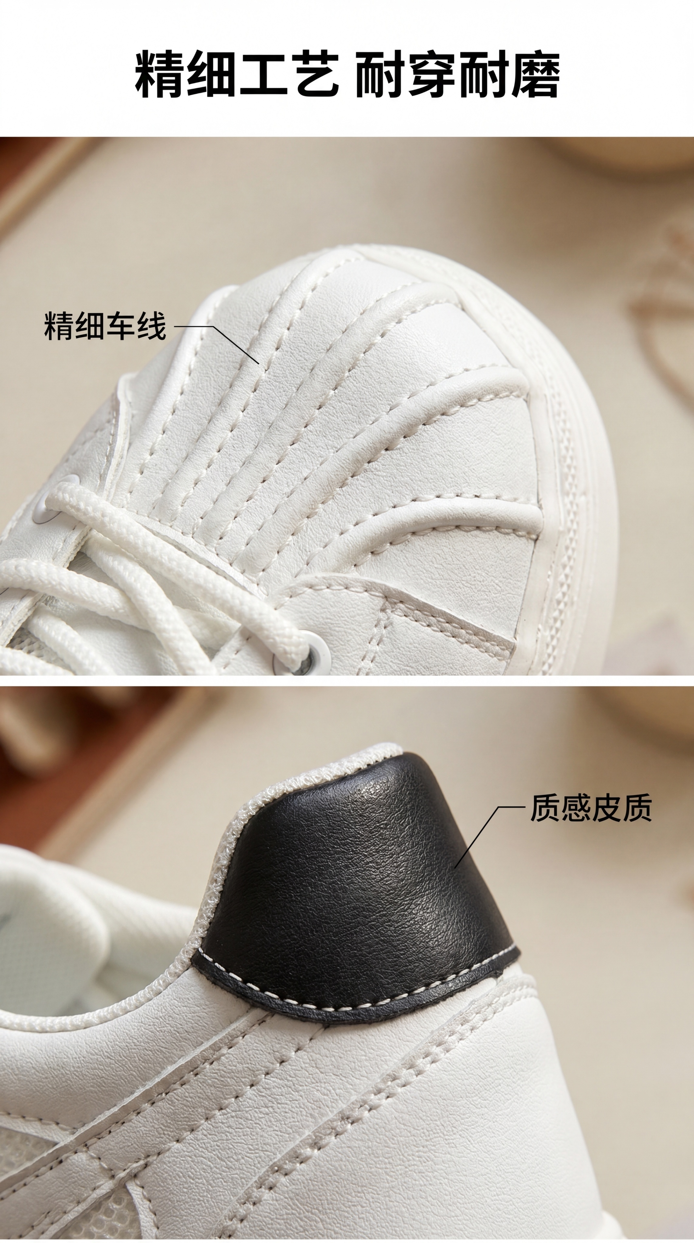 [第6屏] 鞋身工艺细节特写，网面贝壳头板鞋使用图1，放大展示… - 图片创意预览