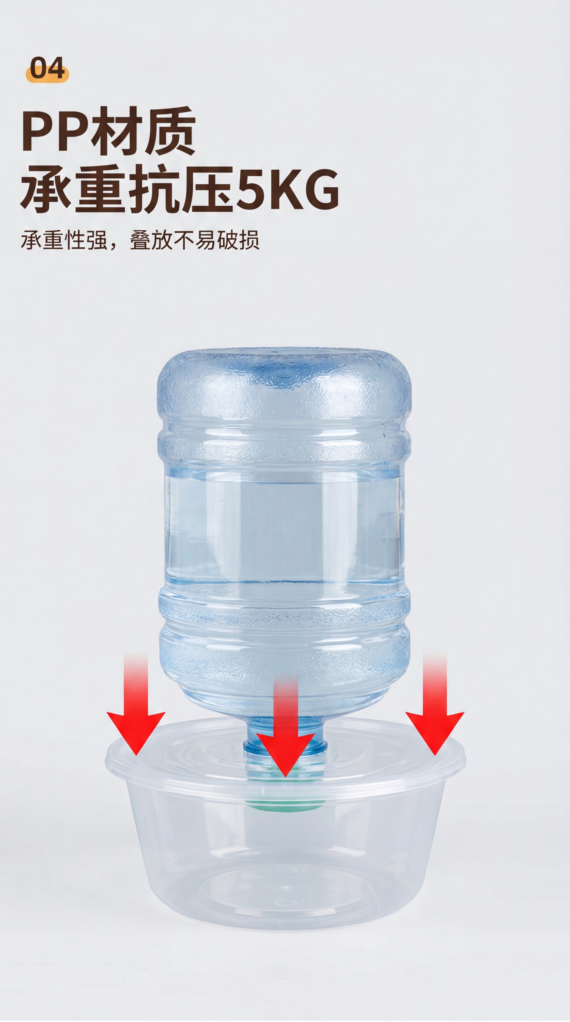 [第6屏] PP材质承重抗压测试展示，保留原产品测试展示，重新… - 图片创意预览