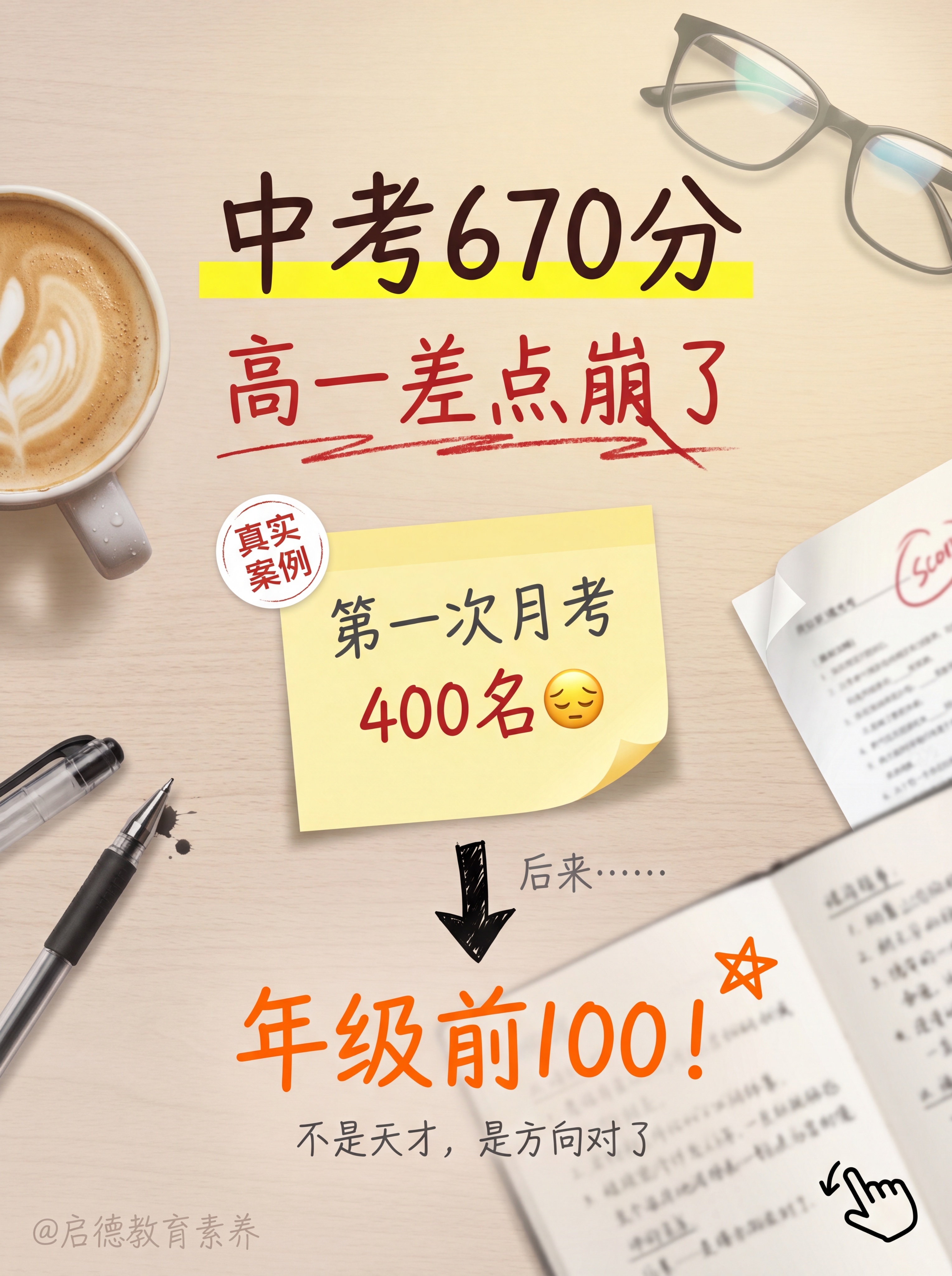 竖版3:4构图，背景是微微倾斜俯拍的暖木色#D7CCC8木纹书… - 图片创意预览