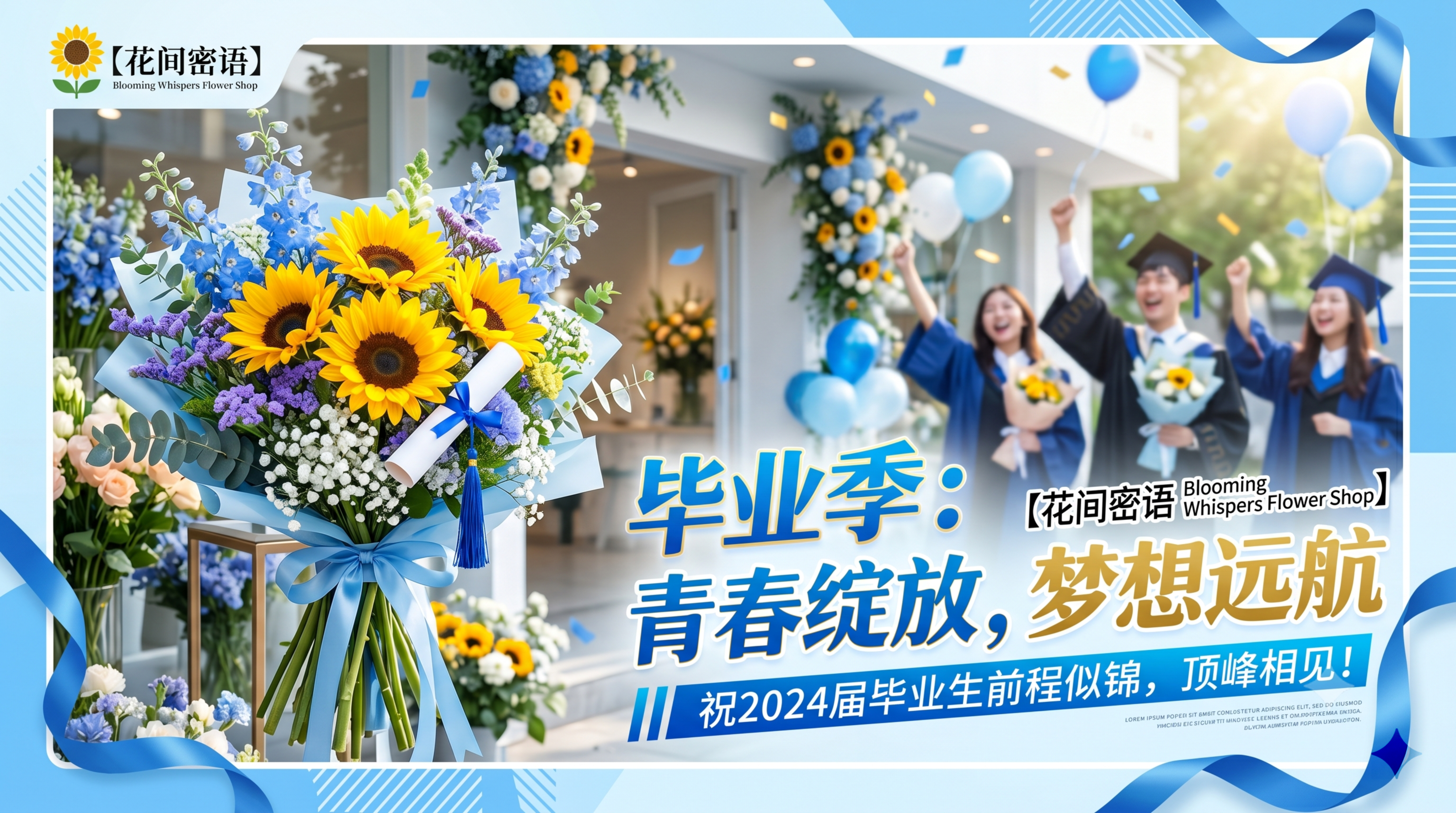 生成花店毕业季banner - 图片创意预览