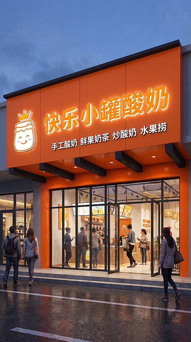 酸奶门头