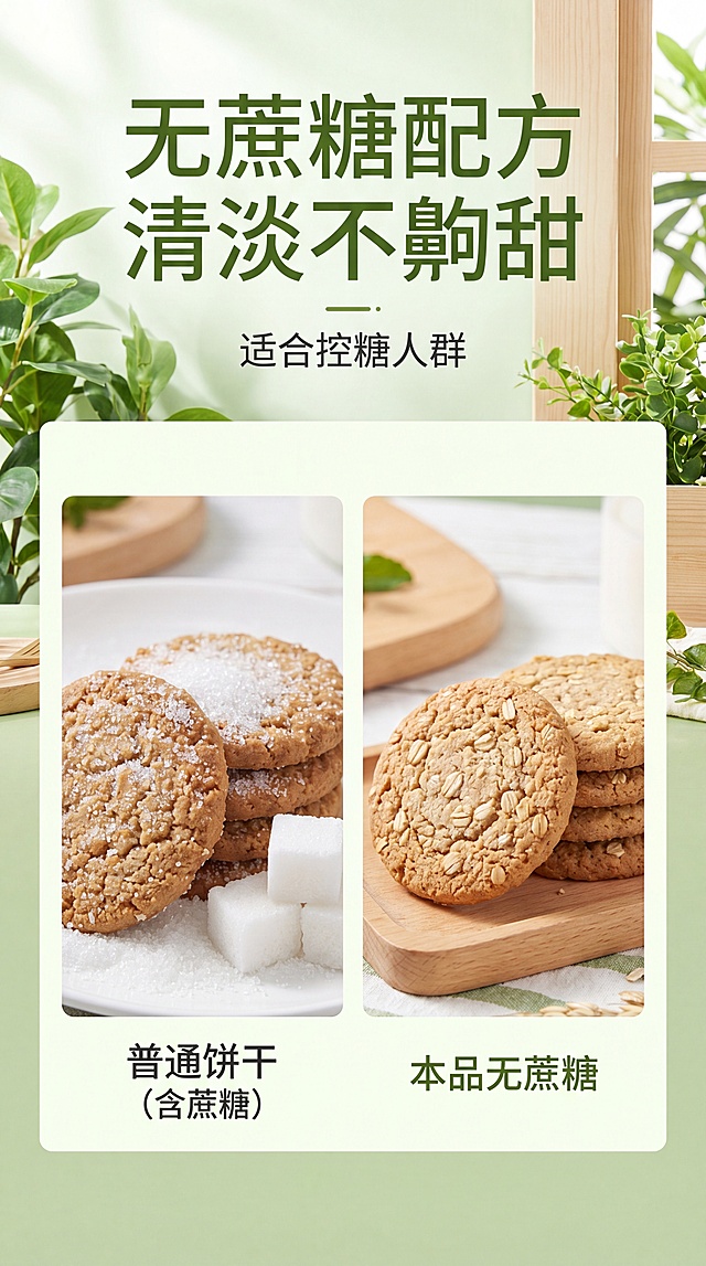 使用商品详情页技能根据商品图「图片1」「图片1」「图片1」「图片1」生成详情页，参考图为，商品名称为铁棍山药猴菇饼干，卖点为铁棍山药 + 猴头菇，养胃更健康 无蔗糖配方，清淡不齁甜 非油炸烘焙，酥香不油腻 750g 大分量，11.8 元高性价比 独立小包装，干净便携锁鲜 老少皆宜，代餐解馋两不误，适配平台为抖音/快手，图片比例为9:16，需求屏数为15张，第一屏：核心卖点---客户需求点，第二屏---第六屏：卖点验证，第七屏-第九屏：制造需求，第十屏-第十三屏：产品细节展示，第十四屏-第十五屏：实力+售后
