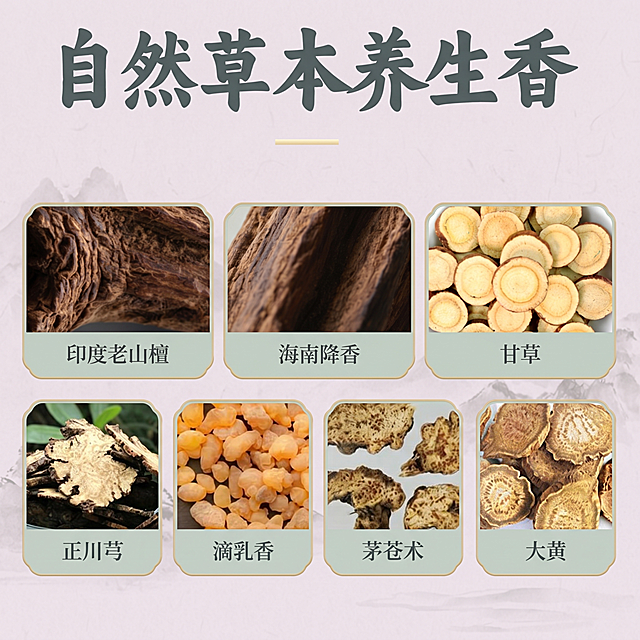更改图片风格为清雅新中式，带禅意与书卷气，高级留白感。主色调改为淡淡的艾草青灰色带一点微绿，背景改为柔和淡藕荷色，保留原图片所有文字文案、药材素材和排版布局不变。仅对边框用极少量哑光浅金勾勒，提升精致感不浮华。整体风格清新亲和，温和女性化。保持内容排版与原图一致，杜绝变形和色差，商业设计质感，色彩干净通透，内容清晰真实，画面干净高级，4K分辨率，文字清晰可辨。