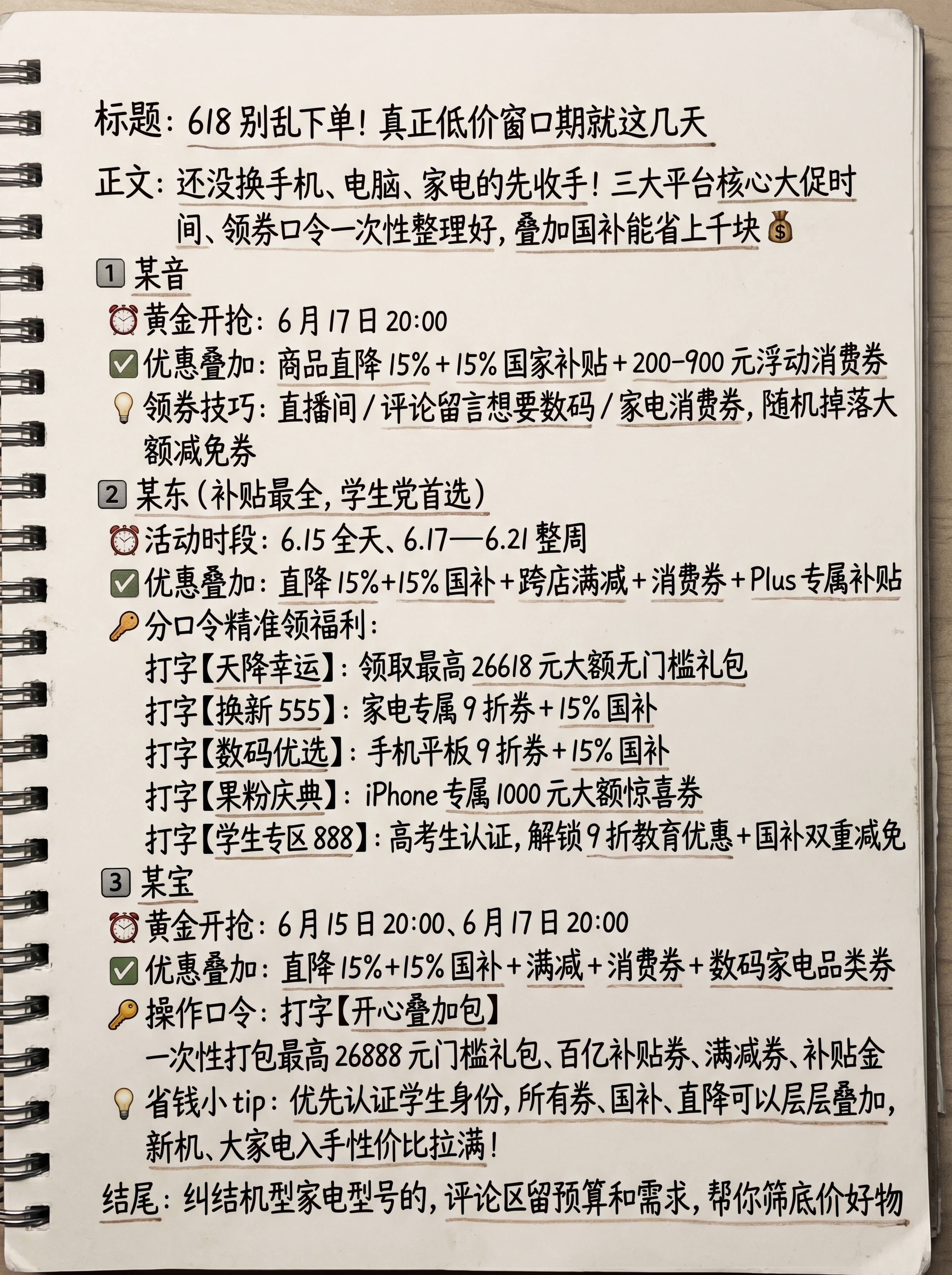 生成90cm宽120cm高竖版高清海报，干净整洁的记事本手写风… - 图片创意预览