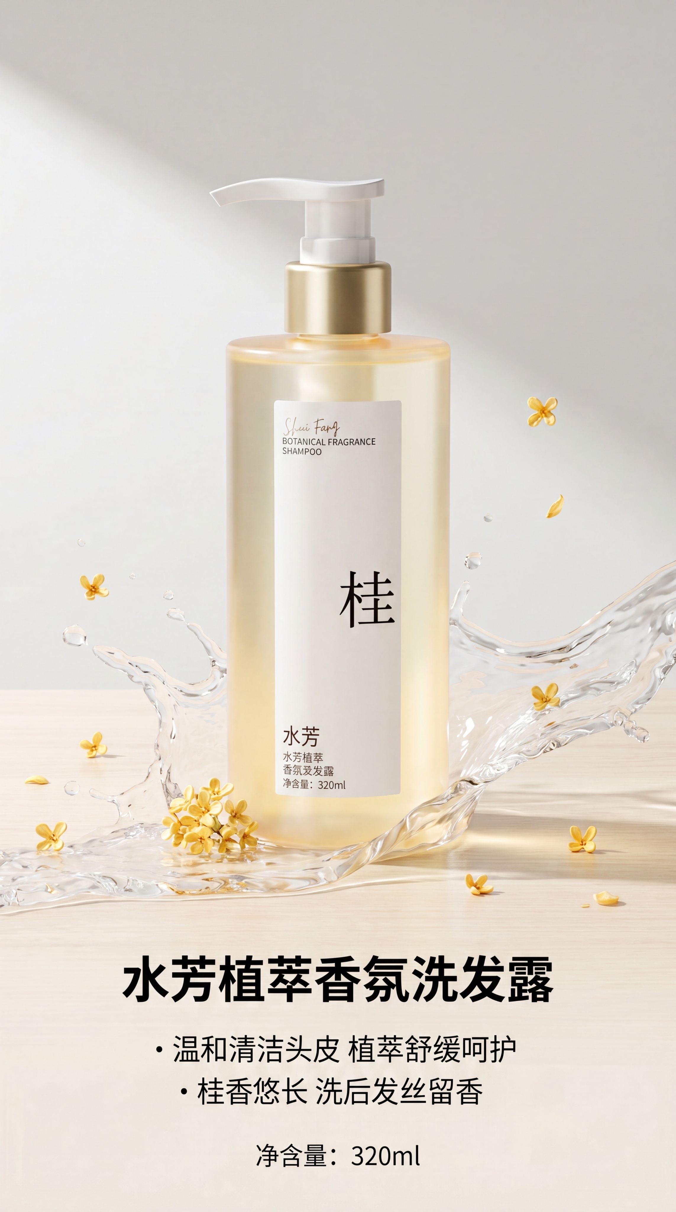 [第5屏] 水芳桂系列洗发露单产品介绍。本屏使用【图1】最左侧… - 图片创意预览