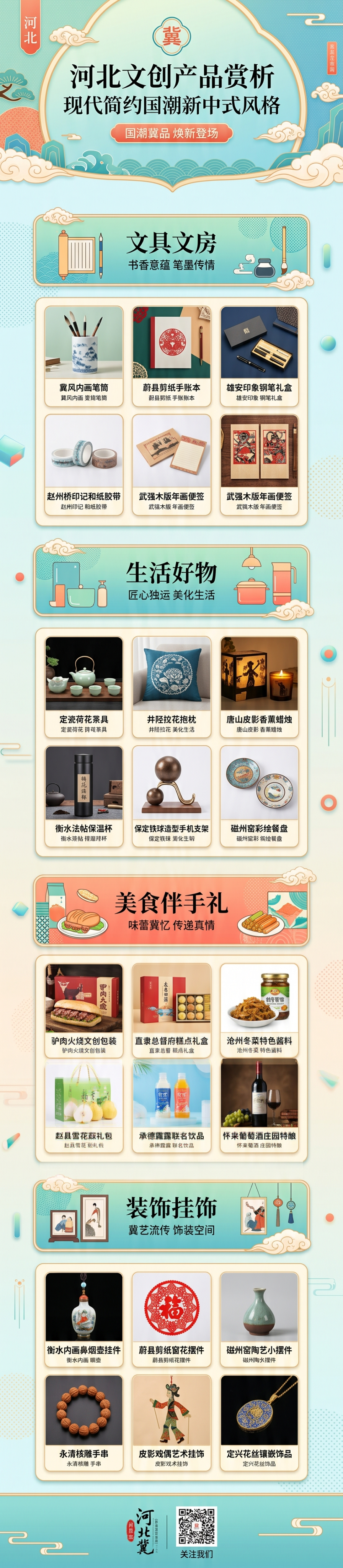 为河北文创产品重新设计一版全新风格的公众号长图，宽度保持900… - 图片创意预览