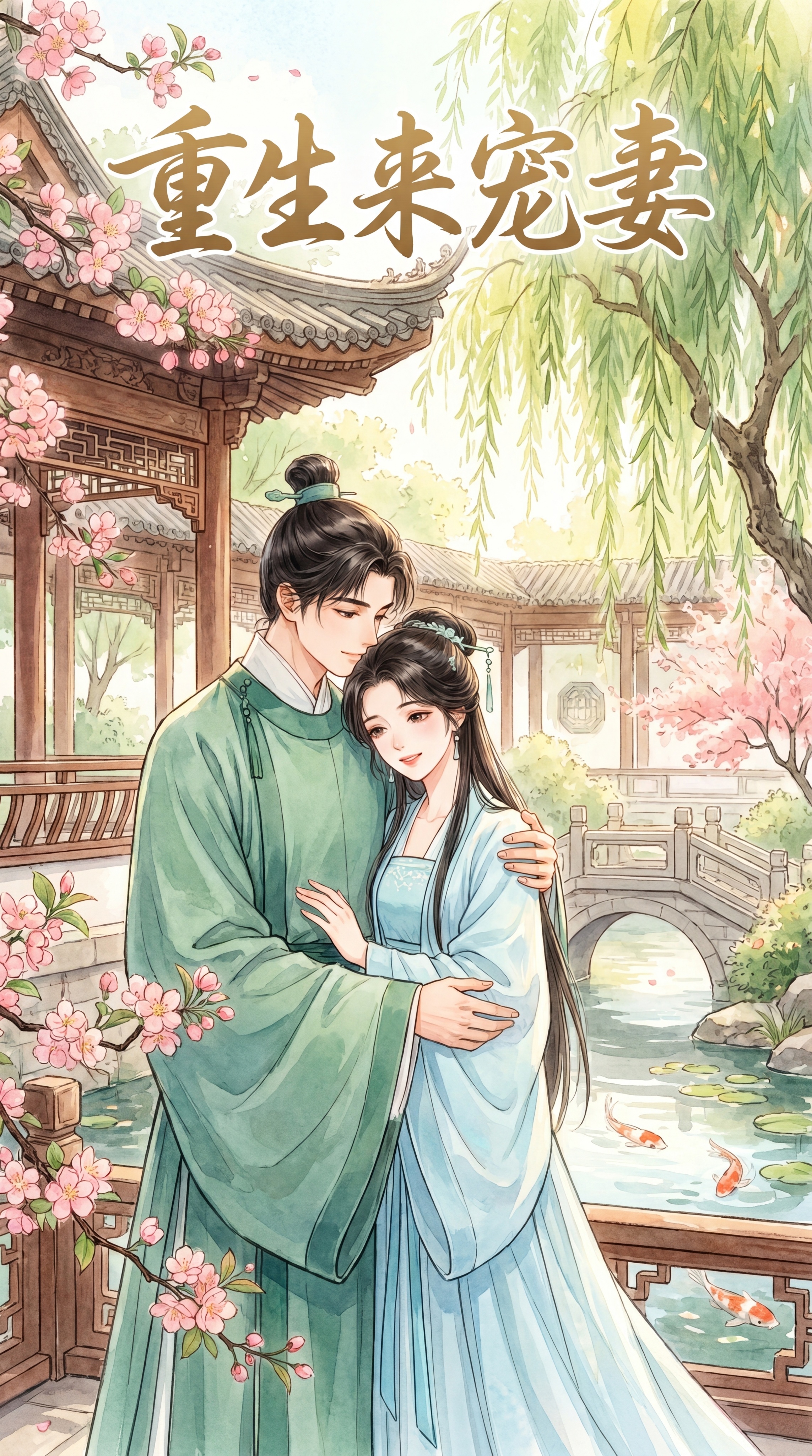 古风漫剧封面，9:16比例，画面包含图中的古装男女主，男女主有… - 图片创意预览