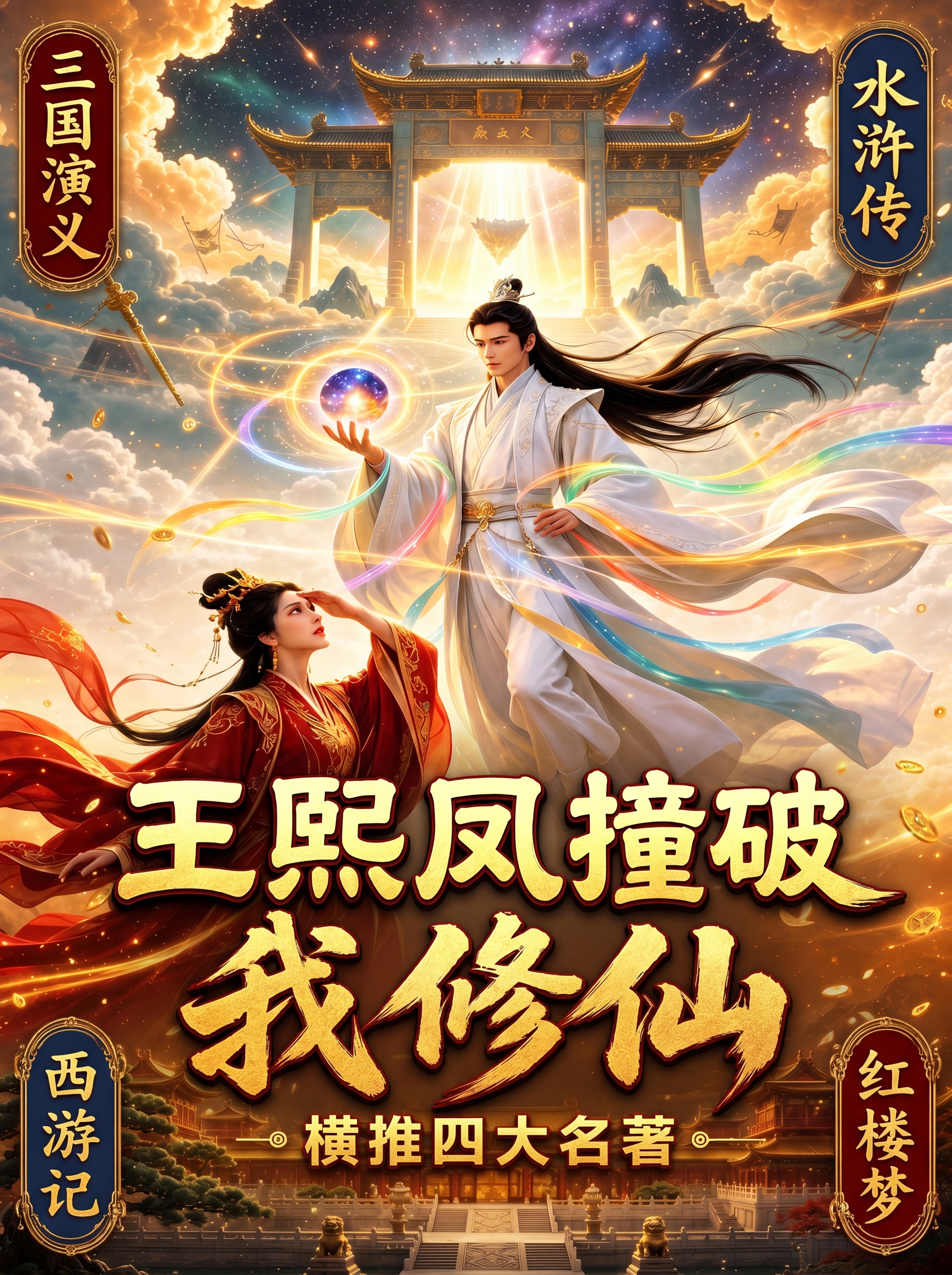 优化本小说封面：1、比例改为3:4。2、四个角落的“三国演义、… - 图片创意预览