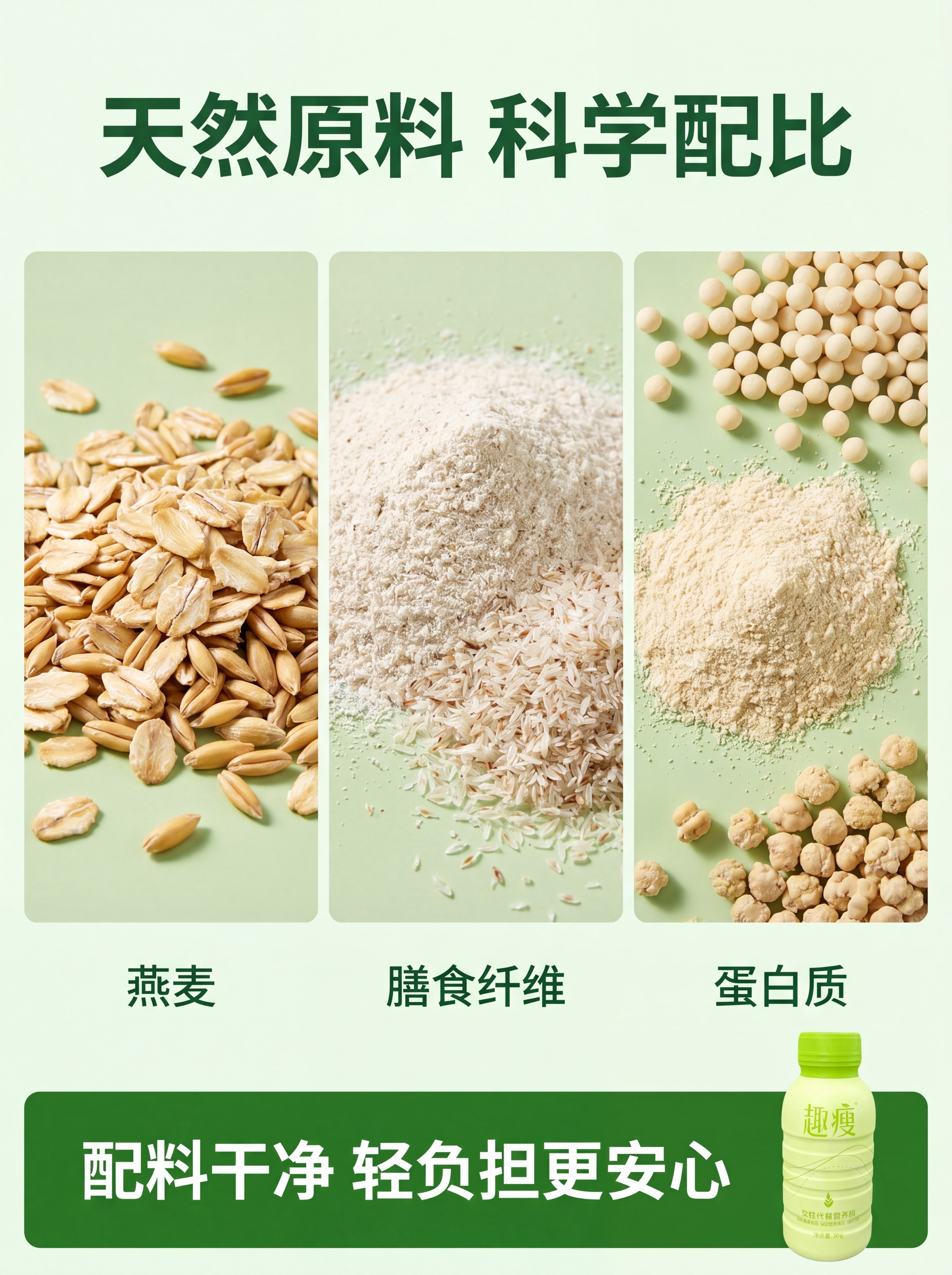 [第3屏二次修订] 成分展示-趣瘦代餐营养粉天然原料科学配比。… - 图片创意预览