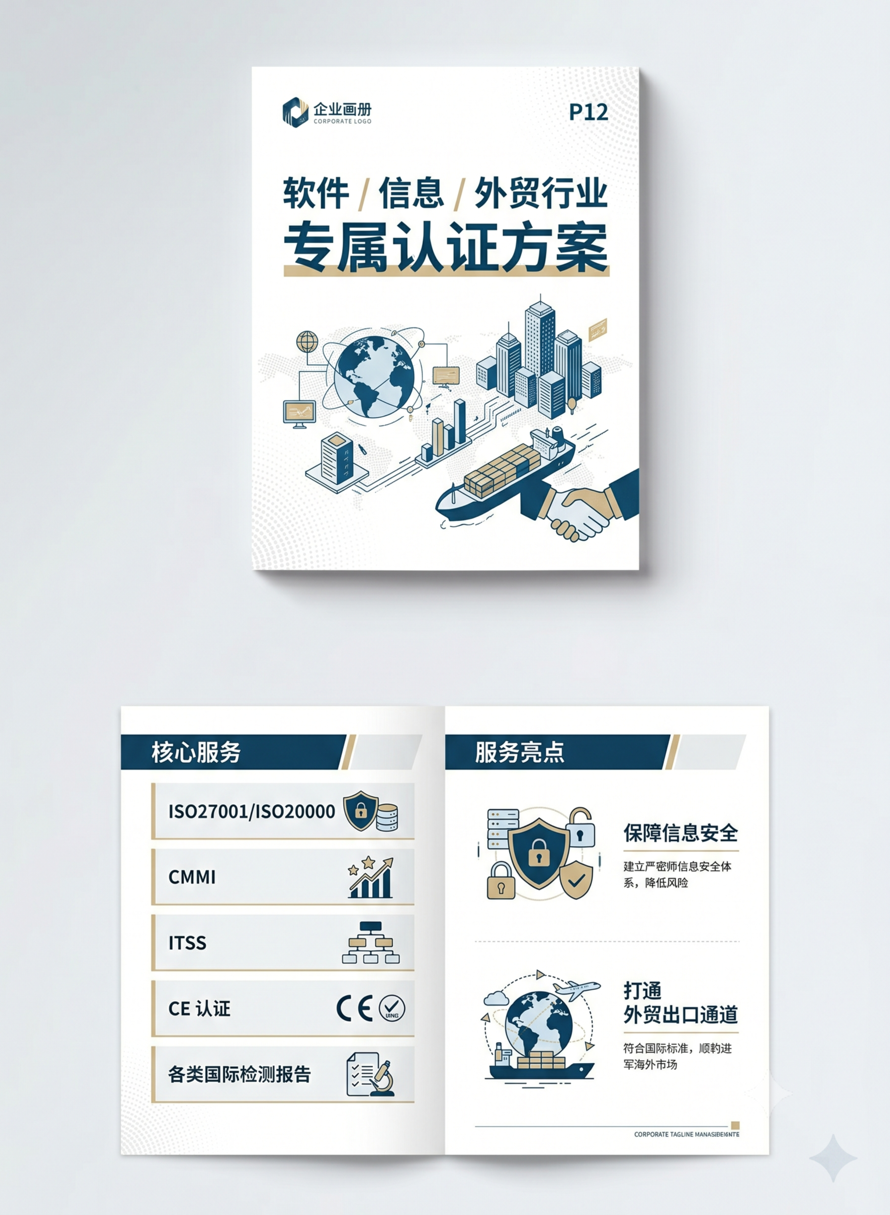 企业画册P12，尺寸为大度16开竖版 210×285mm，风格… - 图片创意预览