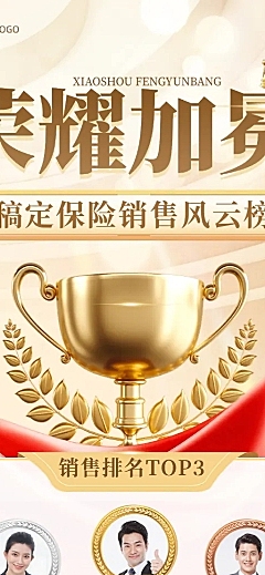 企业销售业绩表彰榜单喜报感排行榜长图海报