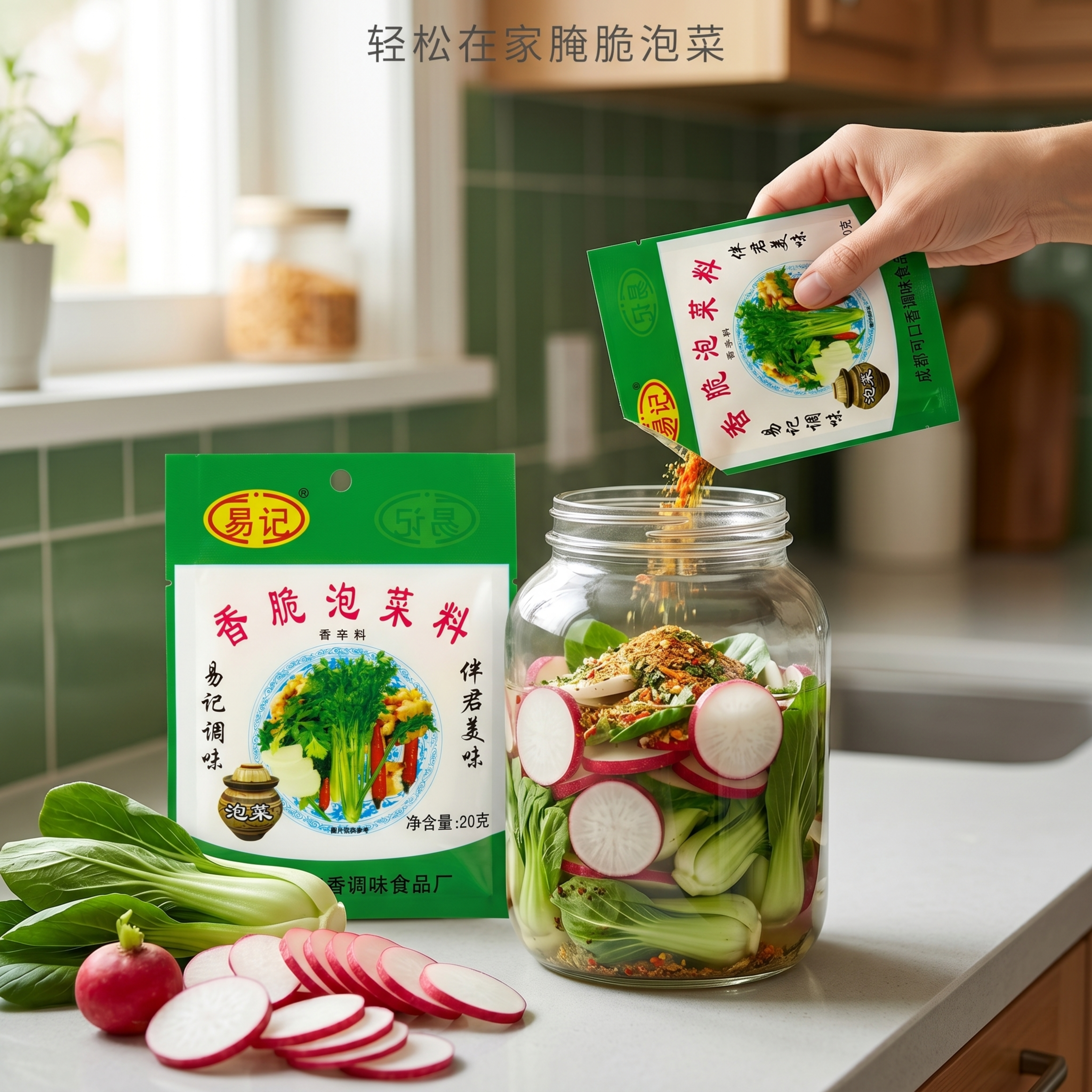 [主图-4] 家用腌制场景展示图。真实家庭厨房场景，生活化接地… - 图片创意预览