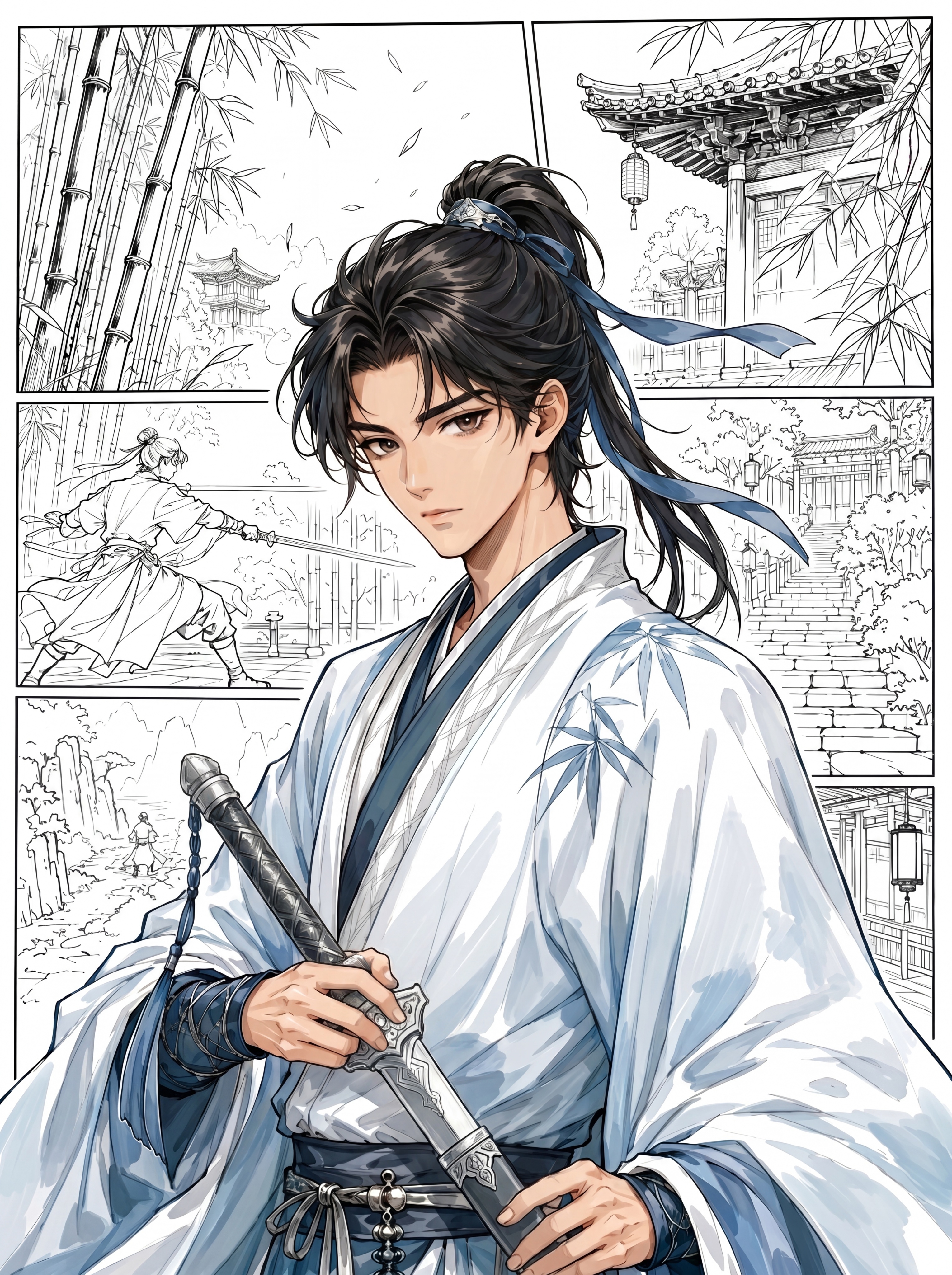 「图片1」变成8K高清并且剑柄部分纹饰细节减少40 - 图片创意预览