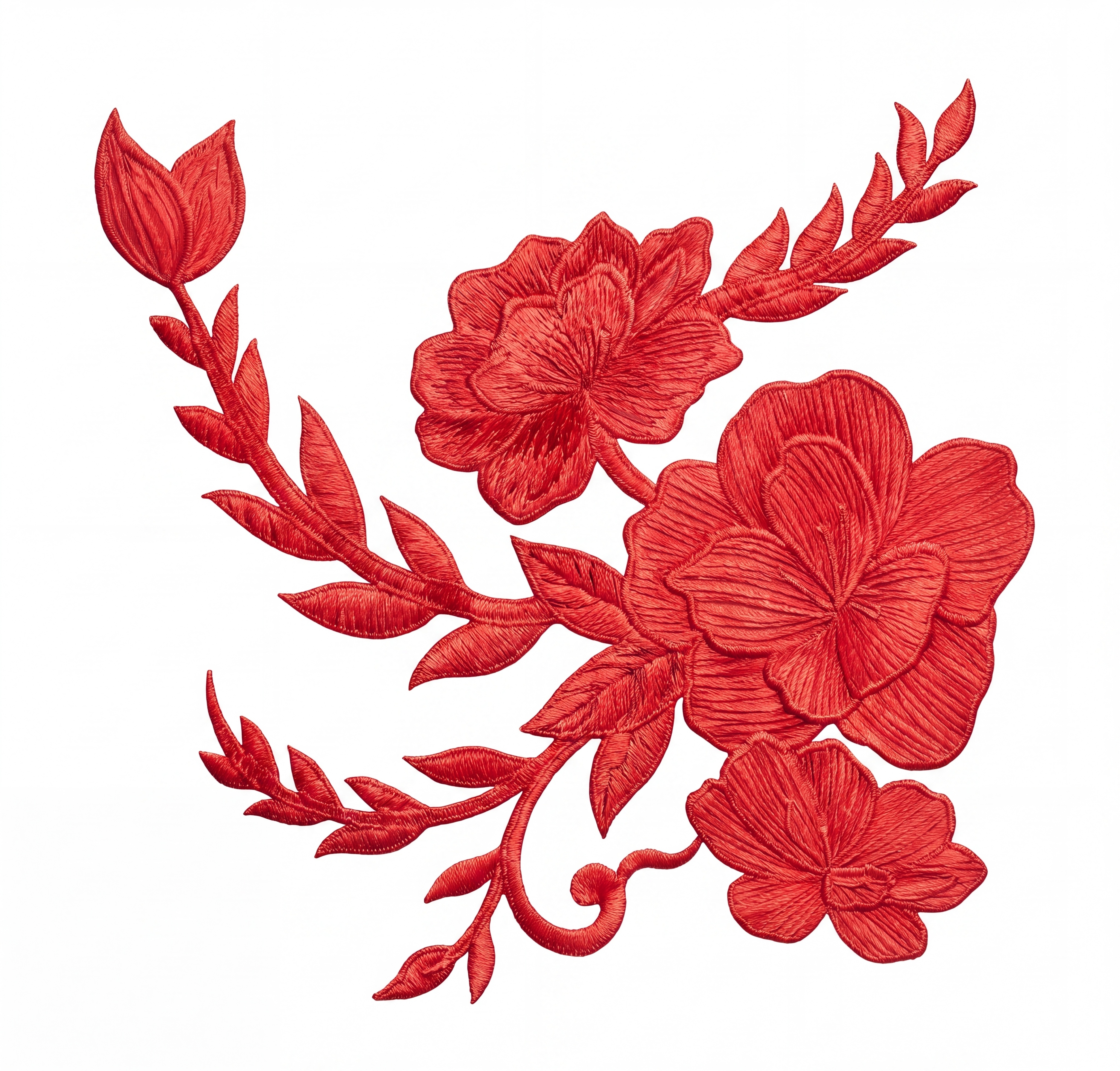 拆分生成花朵刺绣图 - 图片创意预览