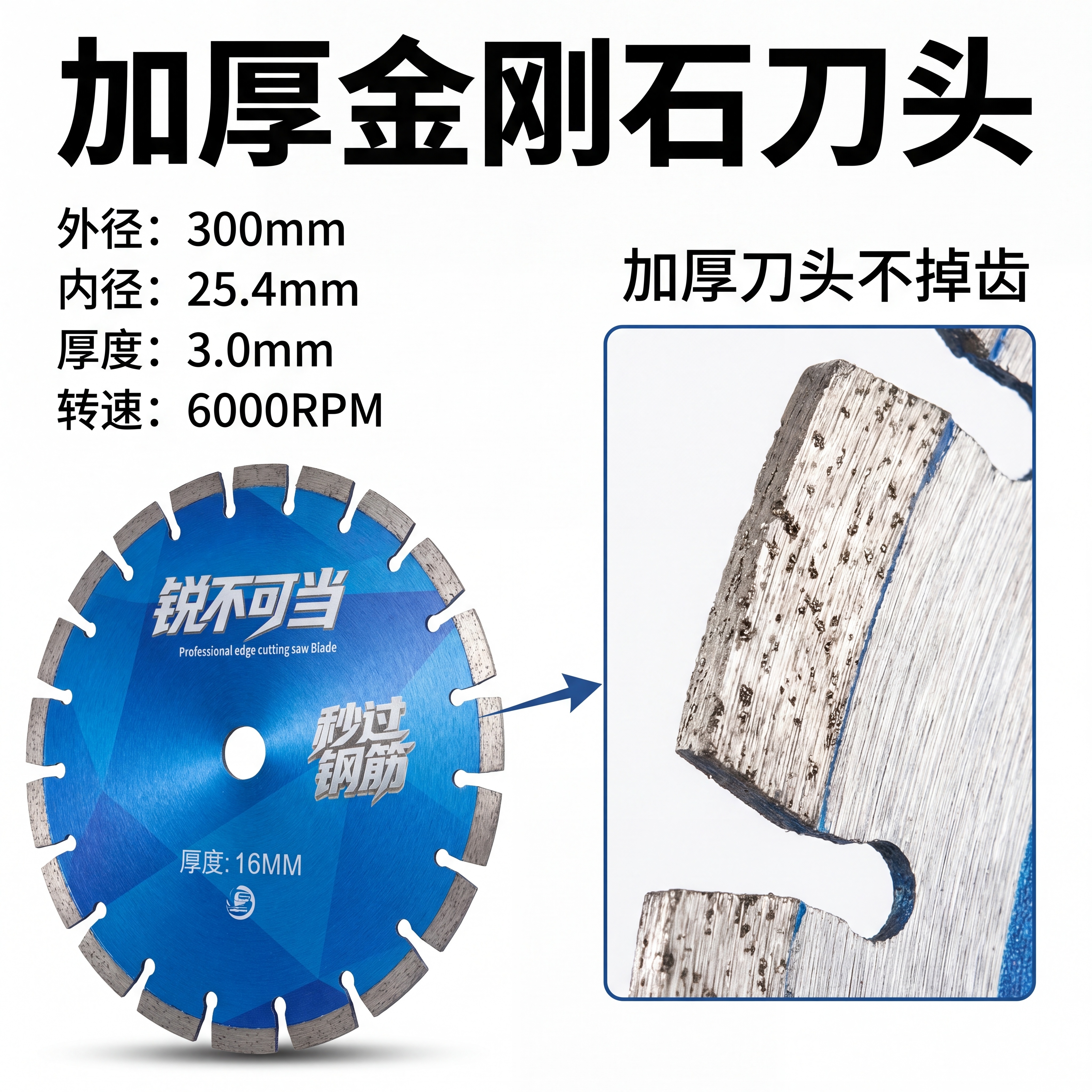 [主图2]核心卖点展示 加厚金刚石刀头 [氛围风格]硬核专业五… - 图片创意预览