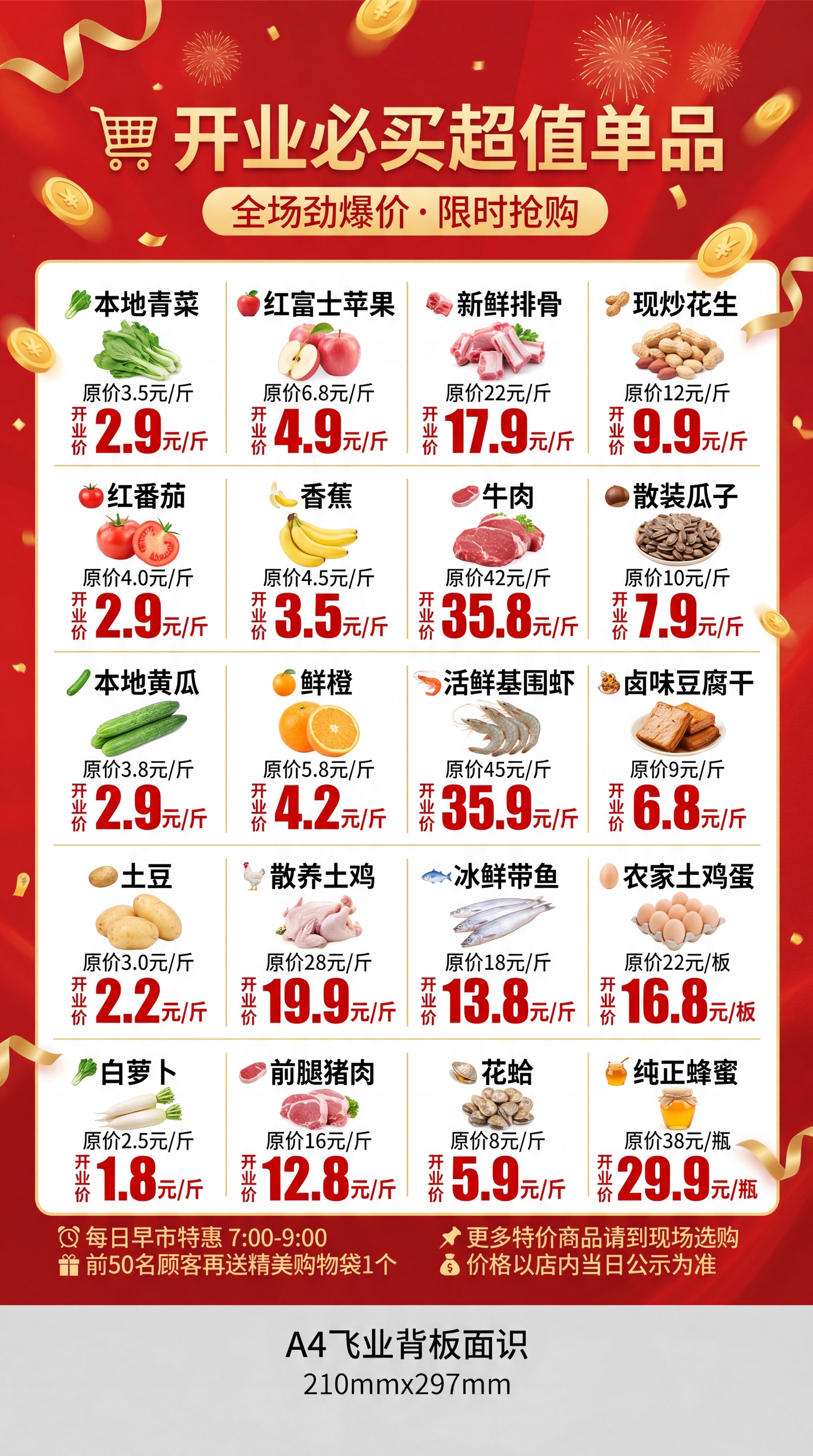 A4竖版宣传单背面设计图，宽高比9:16，尺寸210mm x… - 图片创意预览