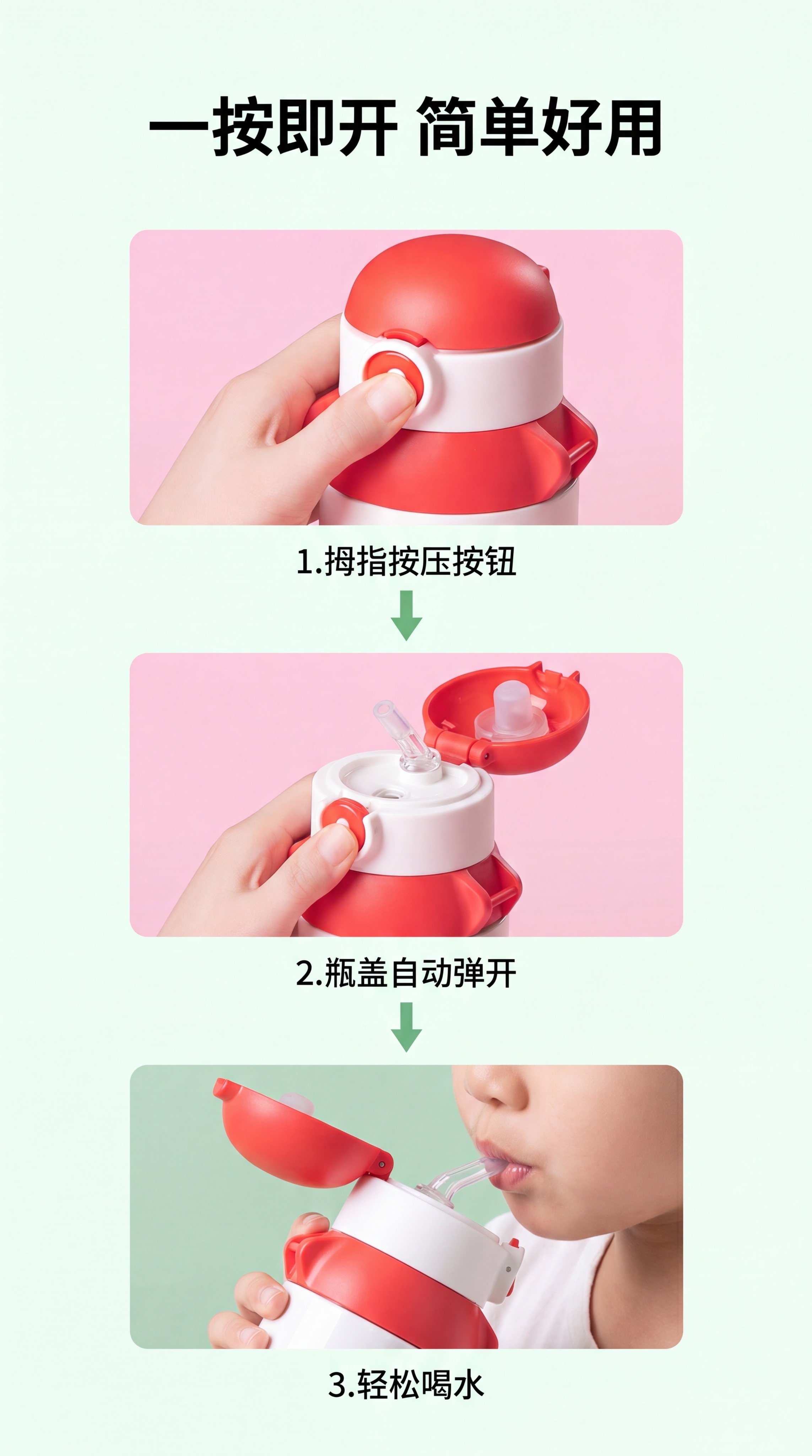[第4屏] 功能演示-一键开启操作步骤展示。本屏使用【图3】作… - 图片创意预览