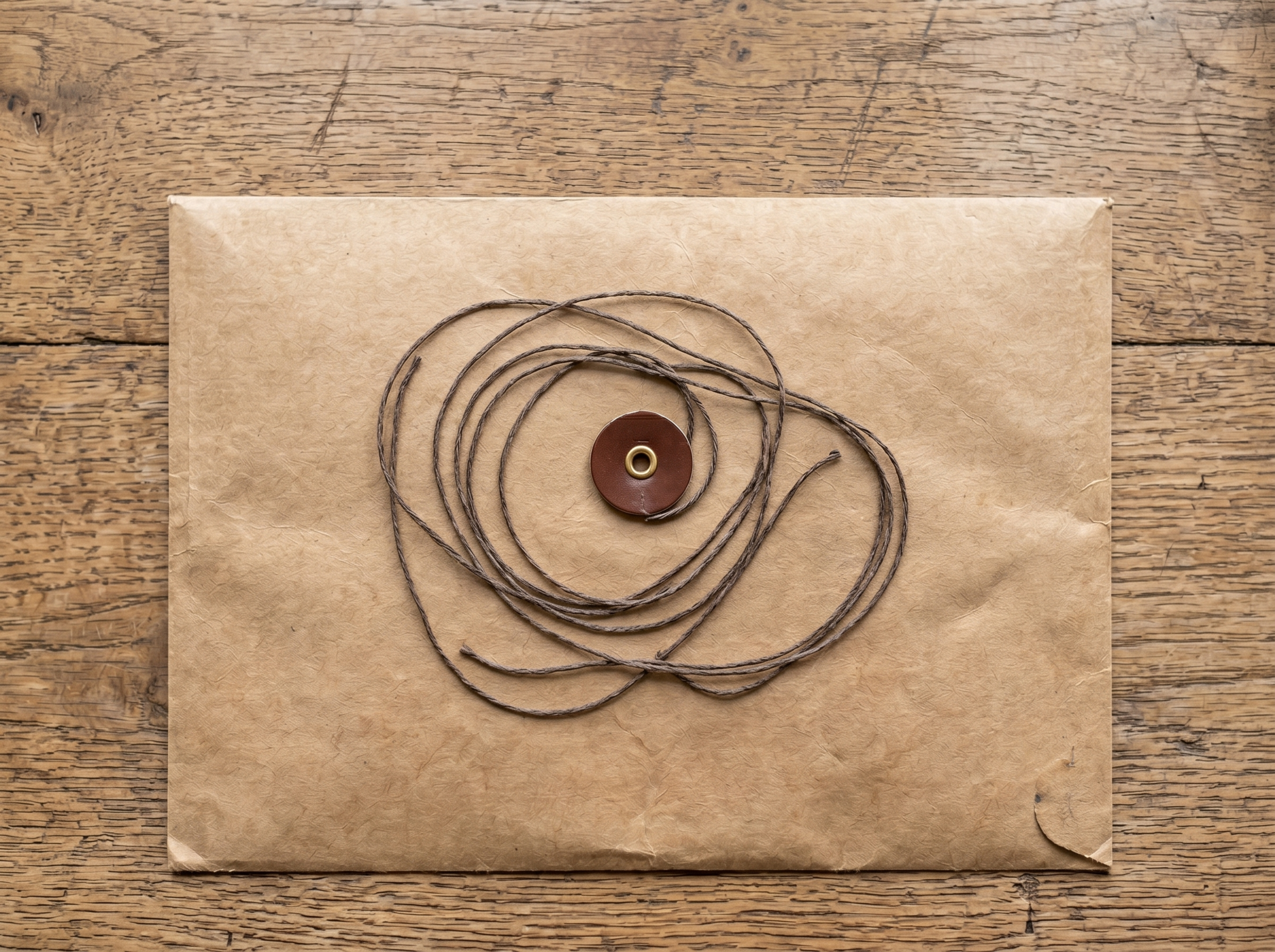 基于参考图，生成牛皮纸档案袋正面高清写实图：横版，牛皮纸有细腻… - 图片创意预览