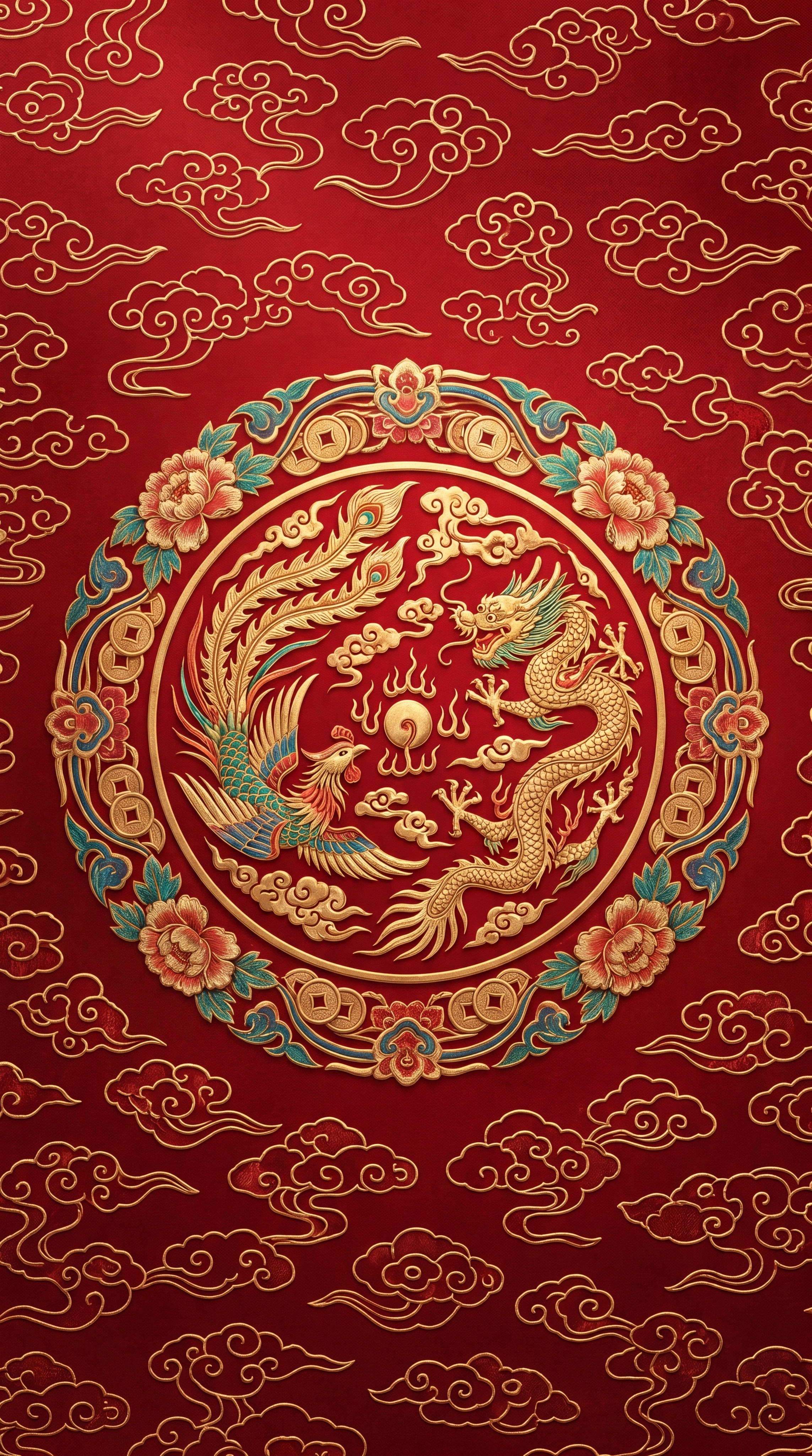 吉祥喜庆风格平面设计，传统正红色背景奠定喜庆基调提升高级感，背… - 图片创意预览