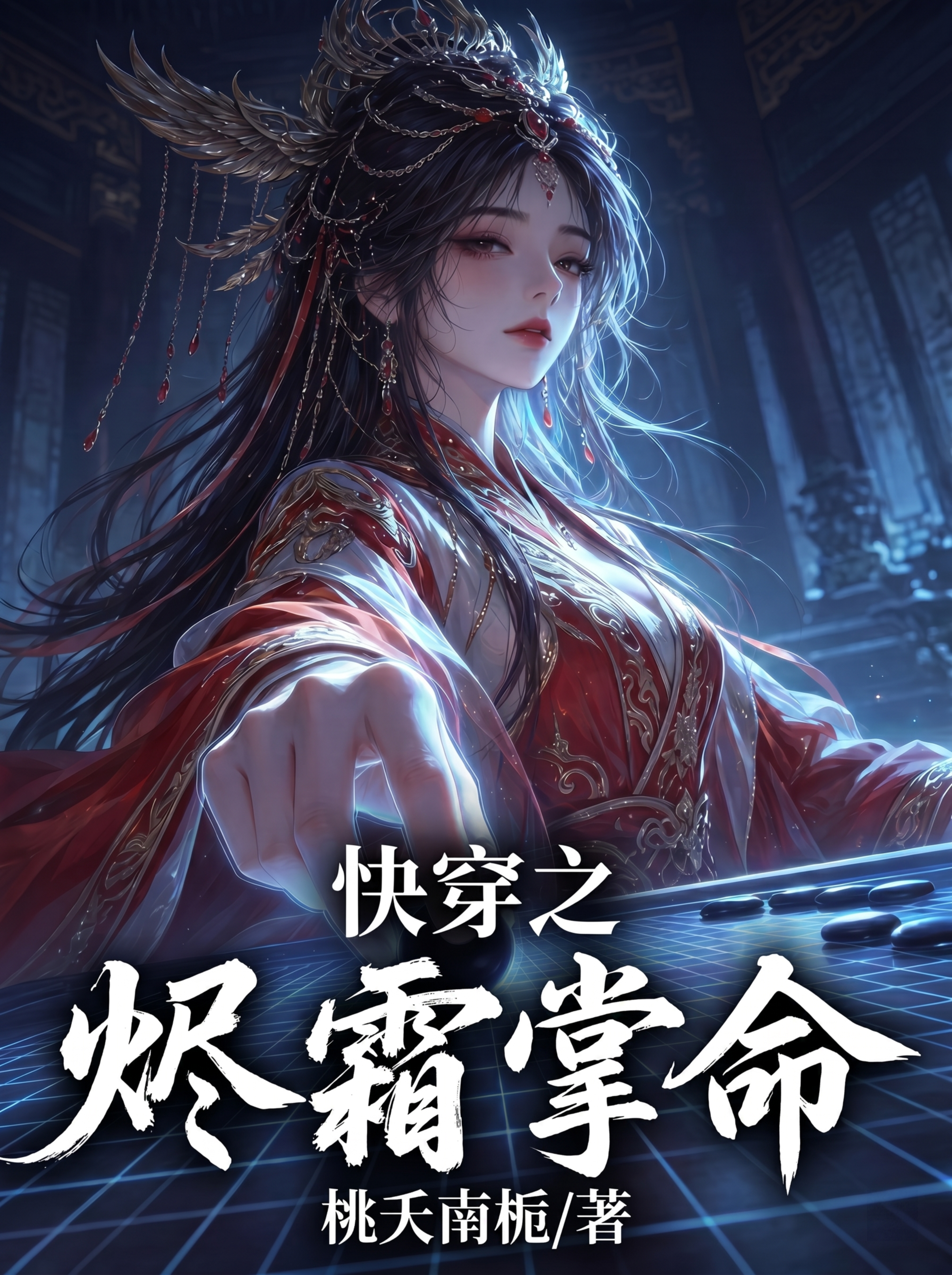 调整图片底部的字体"快穿之烬霜掌命 桃夭南栀/著"的图层顺序，… - 图片创意预览