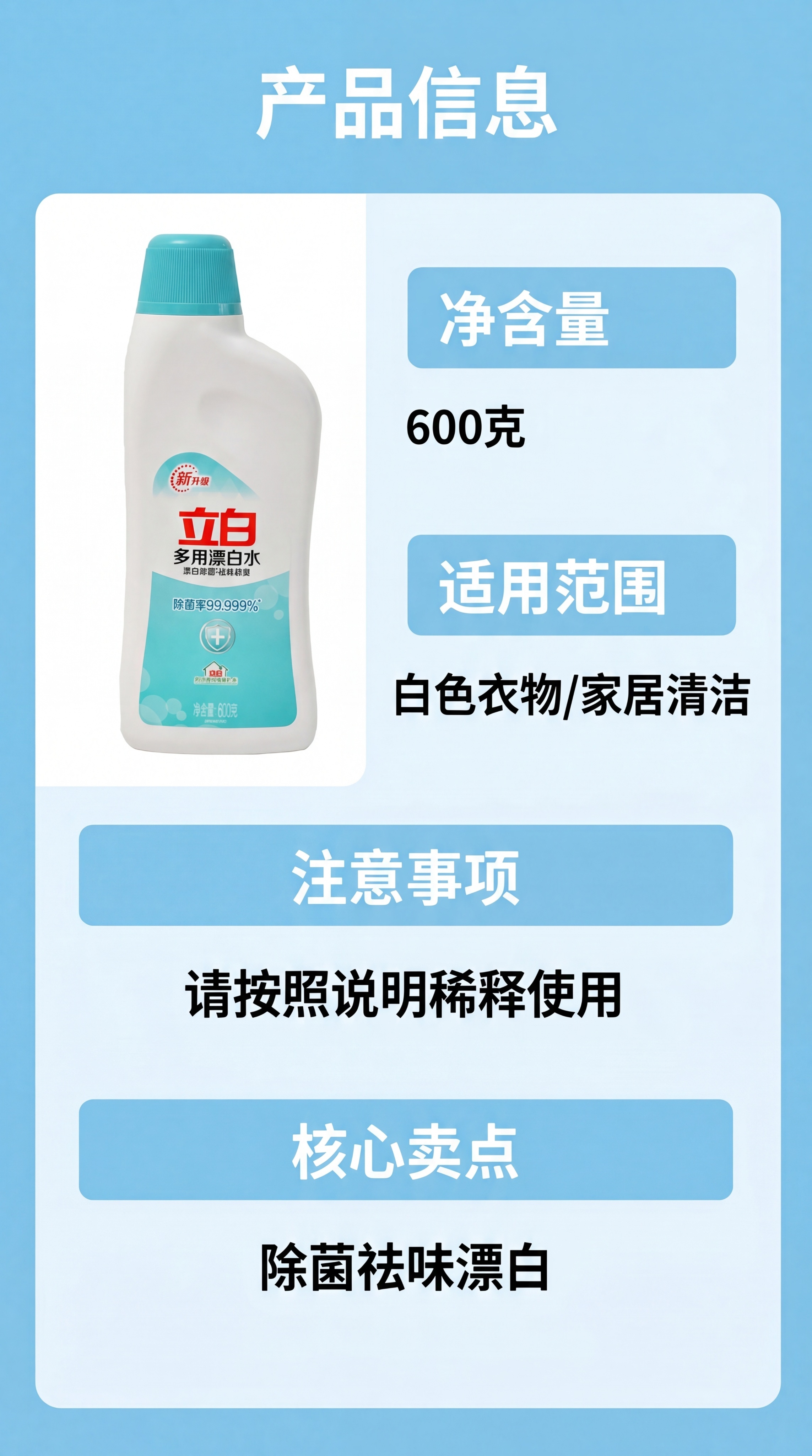 [第5屏] 规格参数与使用说明-产品信息卡。本屏使用【图1】作… - 图片创意预览