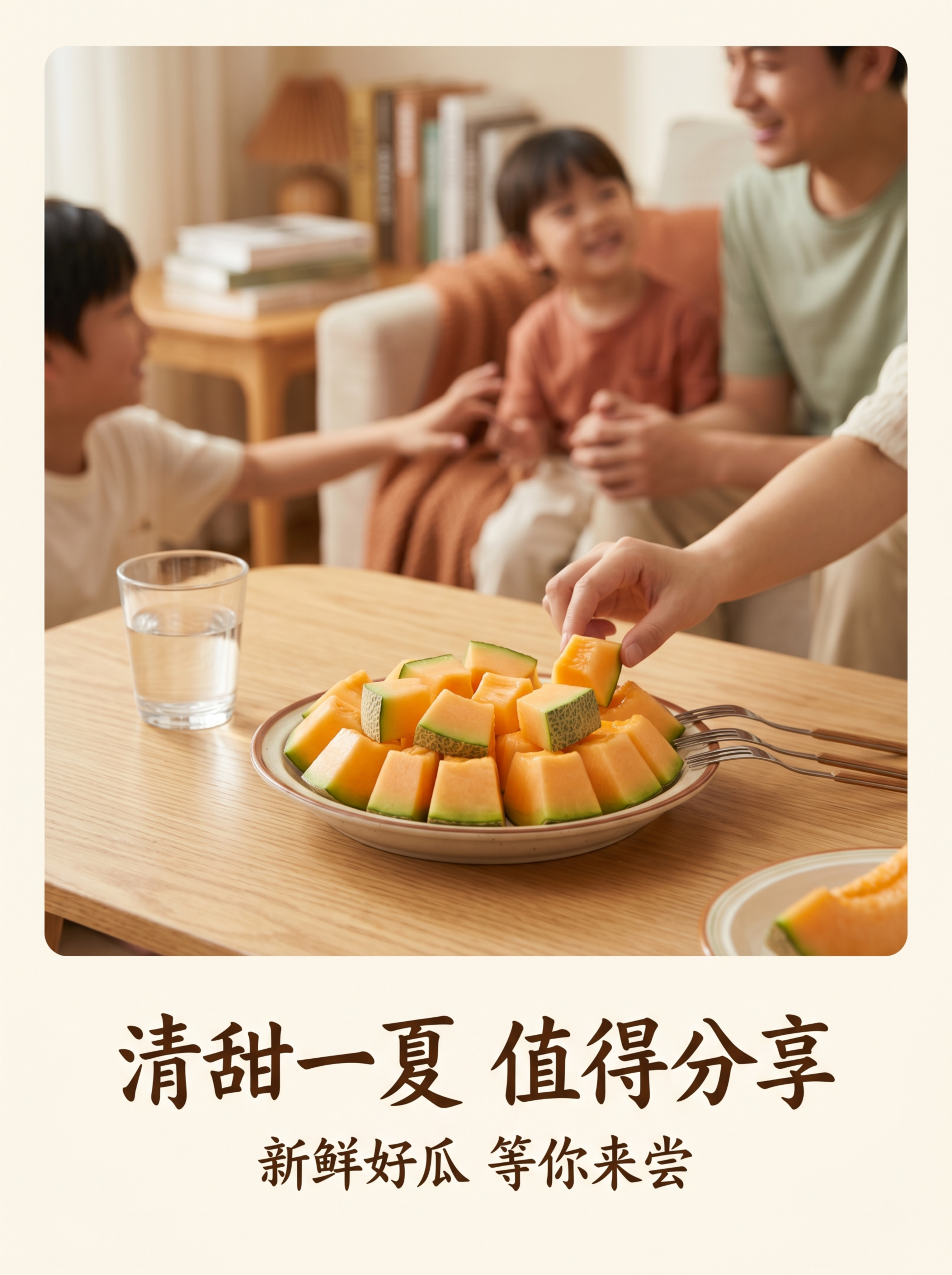 [第8屏] 收尾分享场景展示。 [氛围/风格] 温馨家庭分享氛… - 图片创意预览