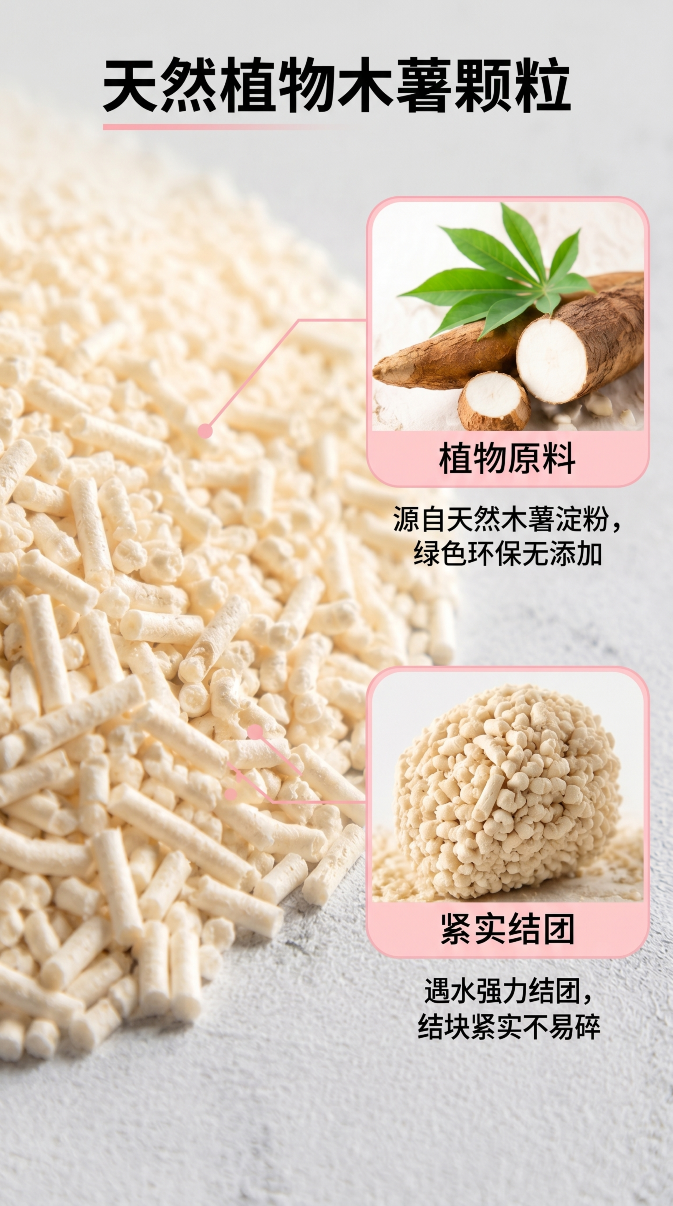 [第3屏] 原料成分解析，天然植物木薯原料优势说明。本屏使用【… - 图片创意预览