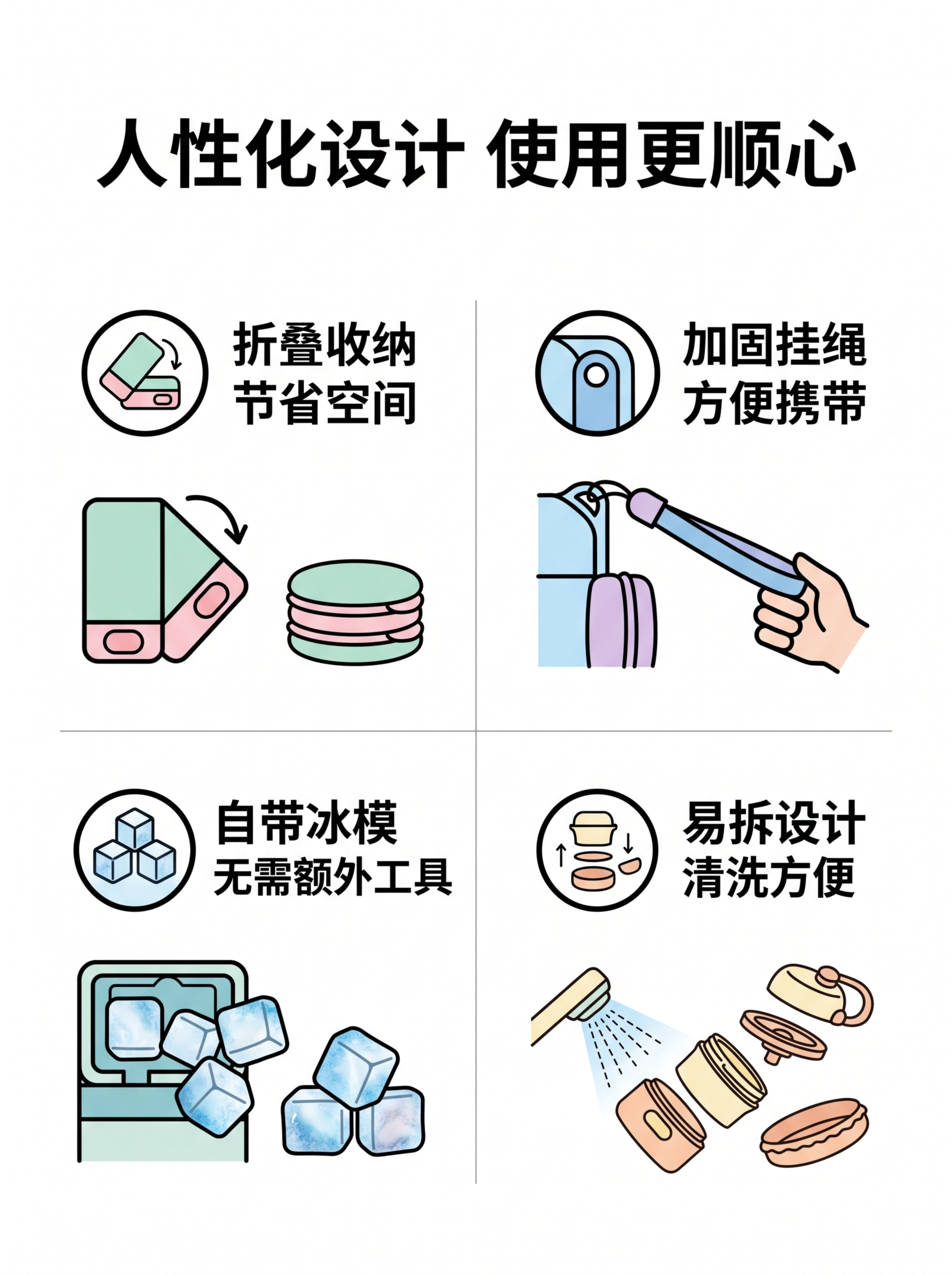[第9屏] 人性化设计总结-四个核心优势图标总结。 [氛围/风… - 图片创意预览