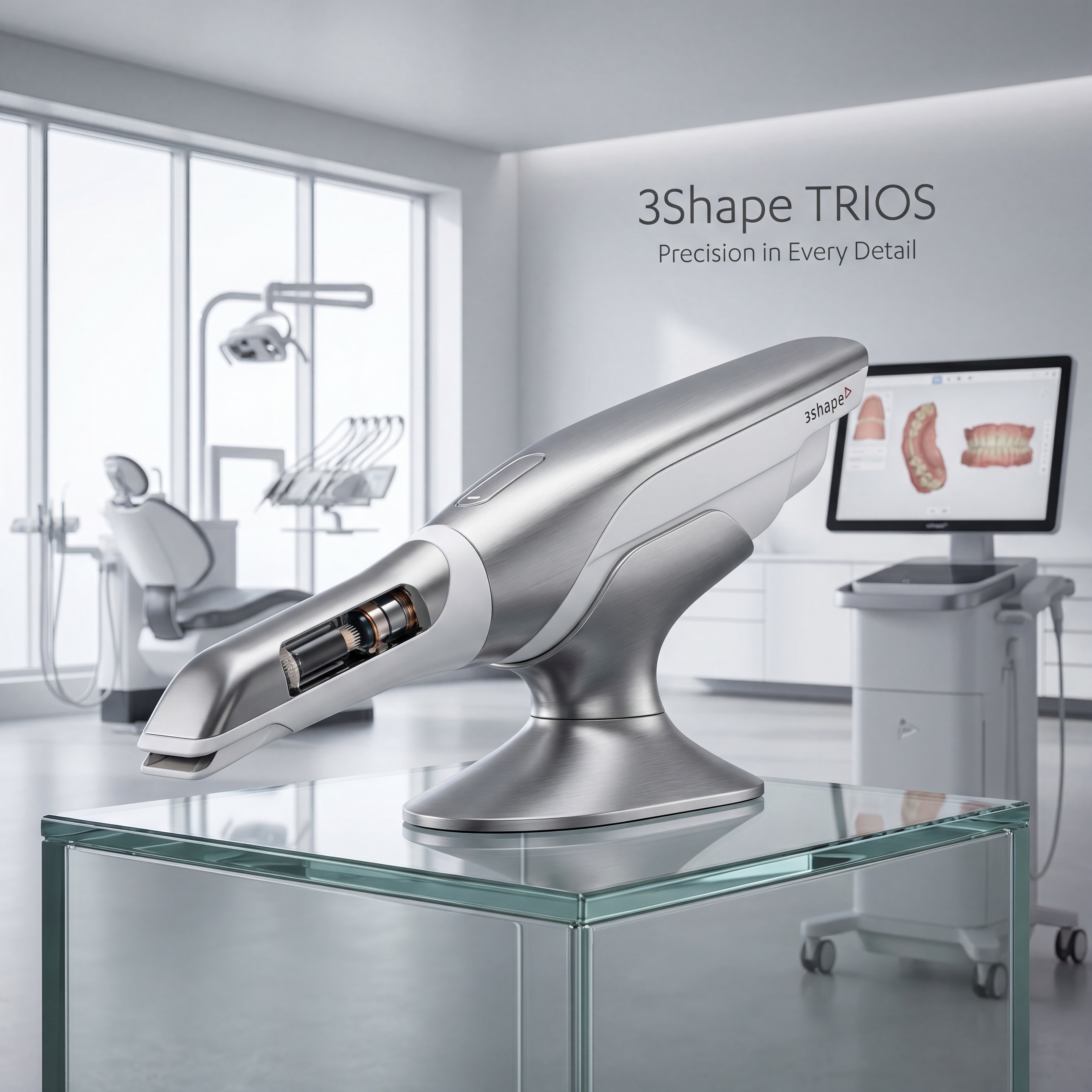 高端医疗设备3Shape TRIOS口扫仪产品展示图，现代化科… - 图片创意预览