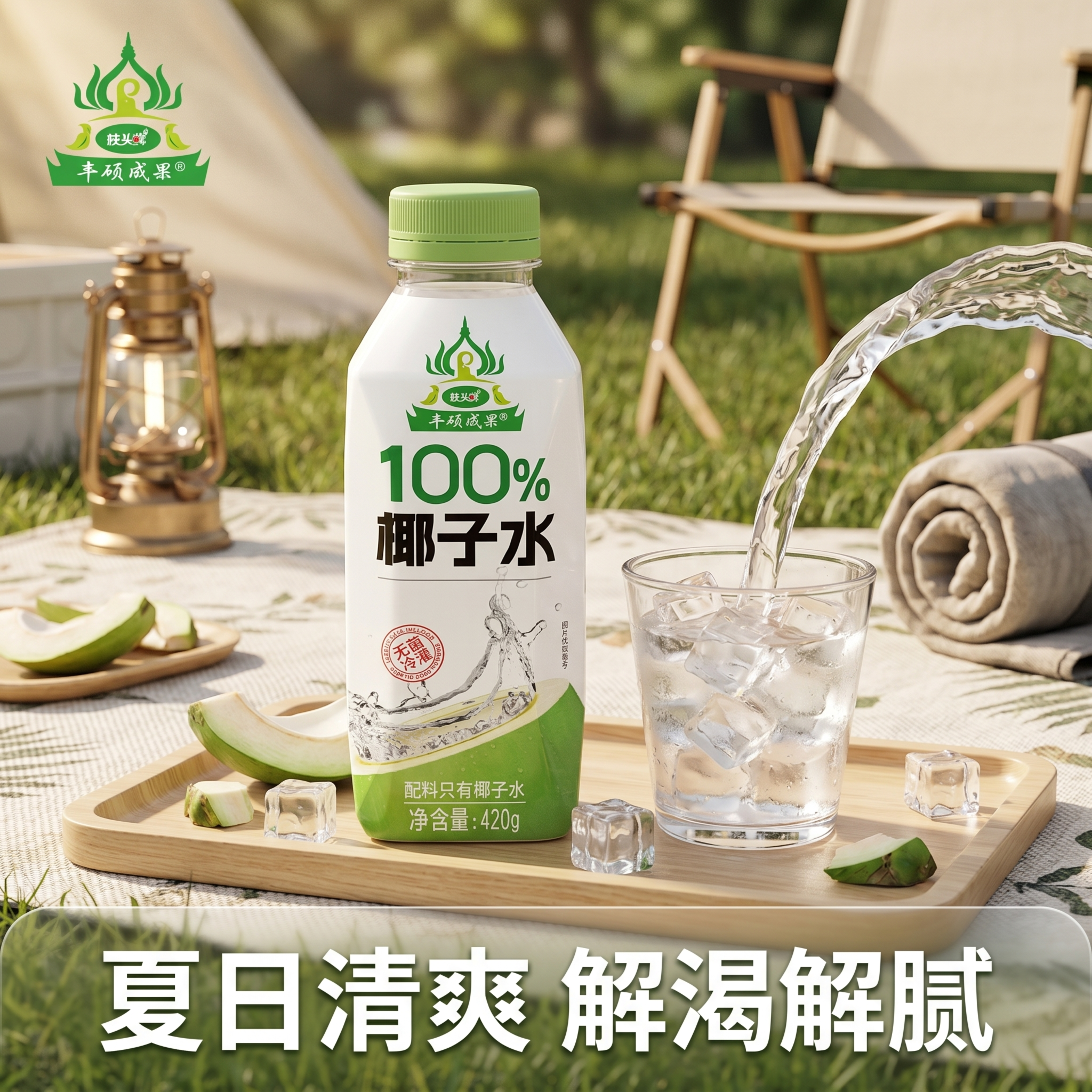 「图片1」，生成电商主图（6张），商品名称是椰子水，卖点是参考… - 图片创意预览