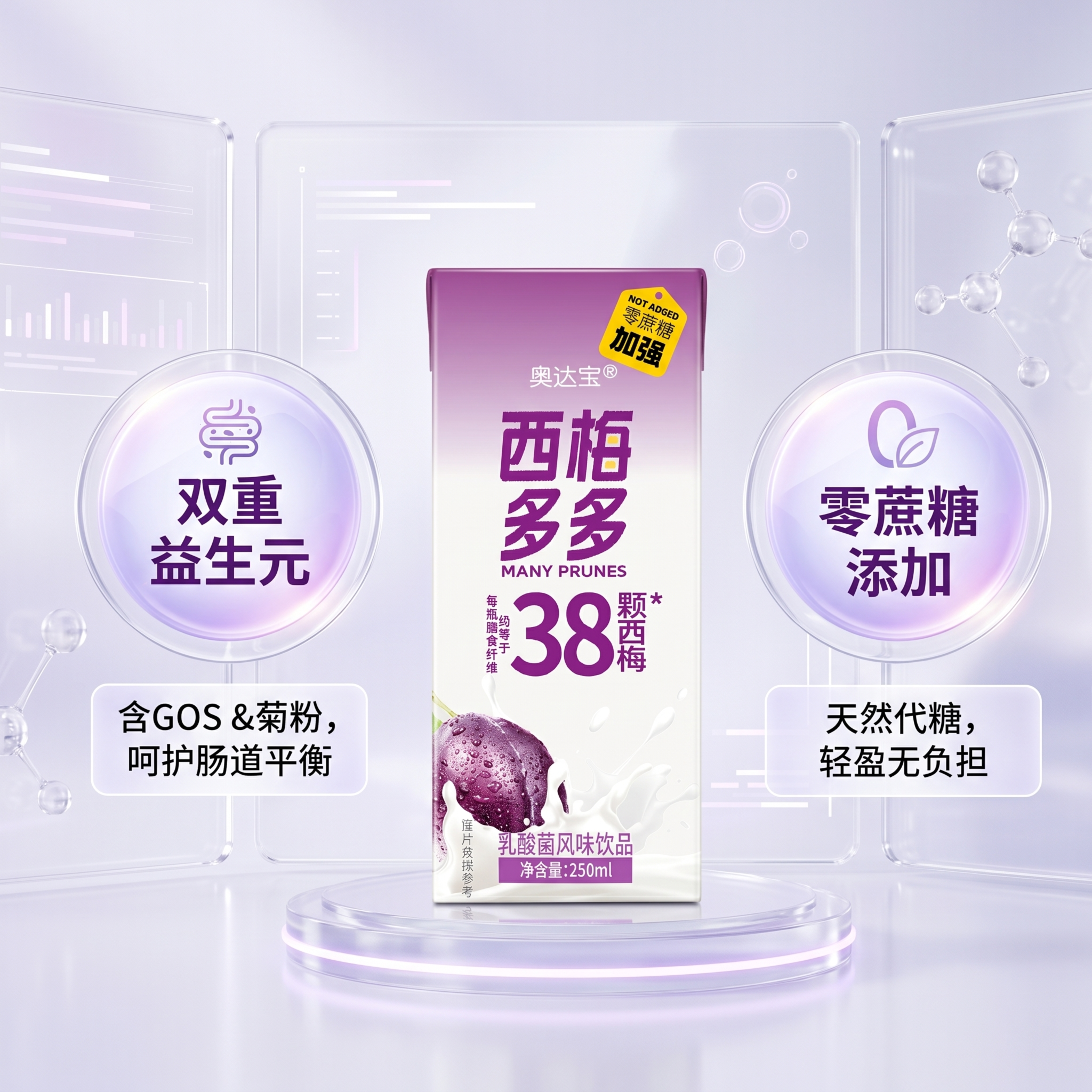[主图-3] 西梅多多成分卖点细节展示图；[氛围风格] 干净清… - 图片创意预览