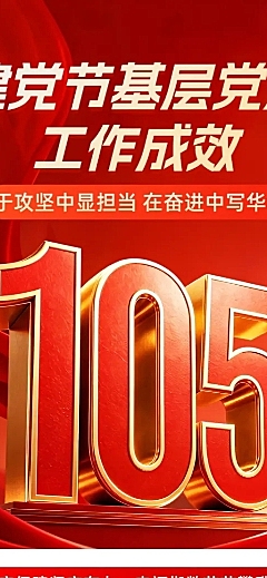 七一建党节党支部基层工作介绍主题活动长图海报