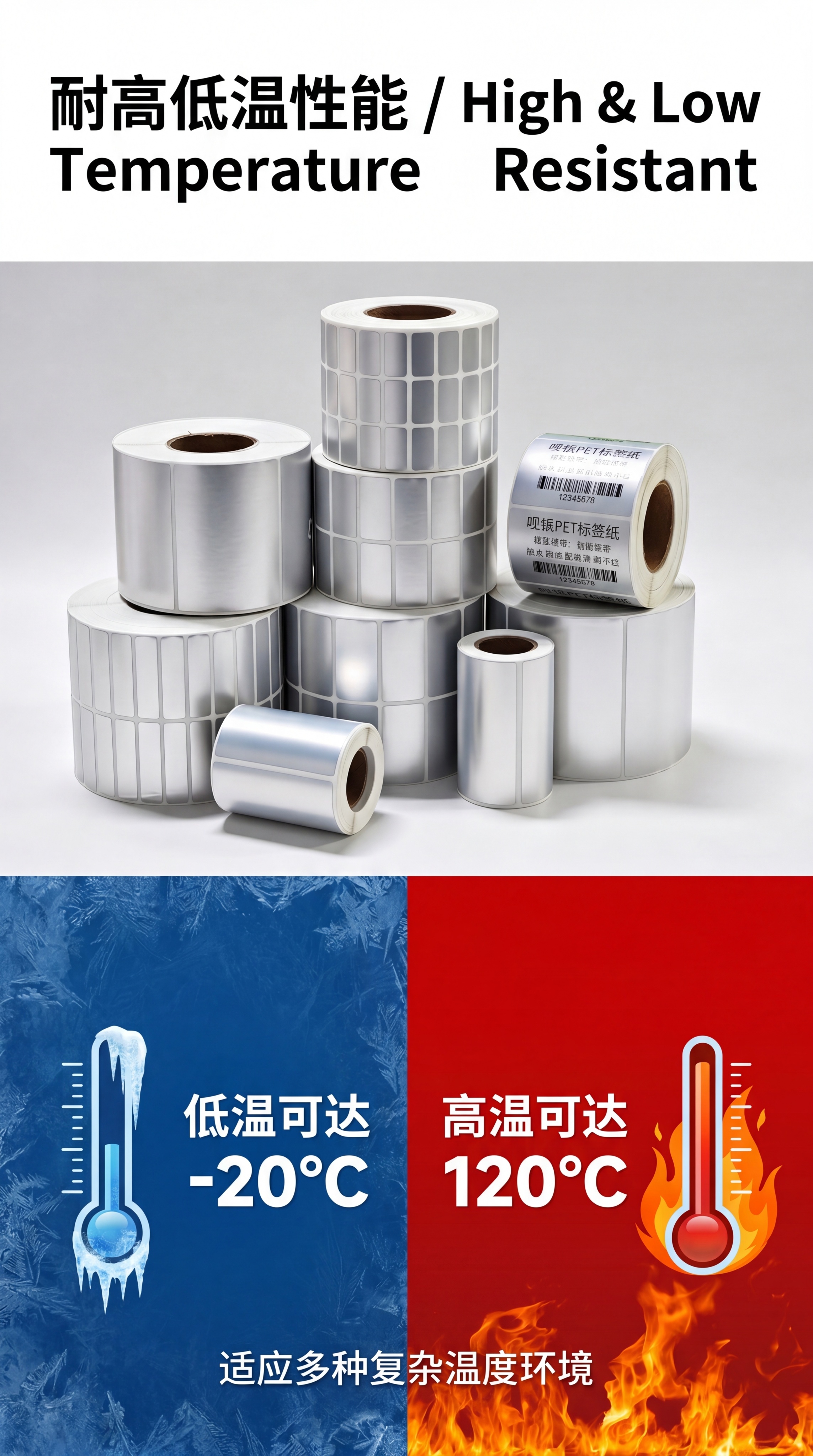 [第6屏] 耐高低温性能展示页，参考图8耐温性能版式设计，展示… - 图片创意预览