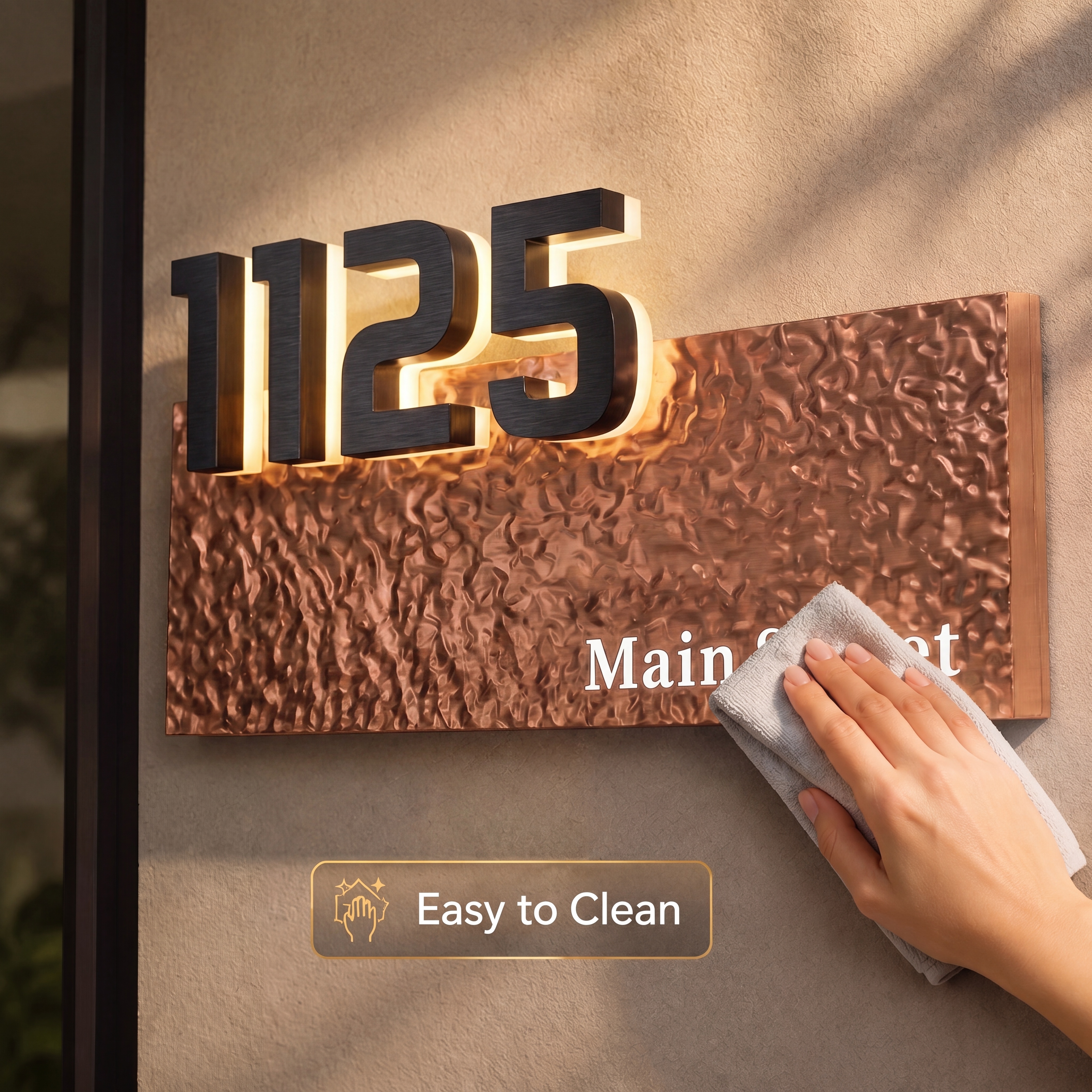 修改门牌：将数字271改成1125，调整数字使其尺寸更小一些；… - 图片创意预览