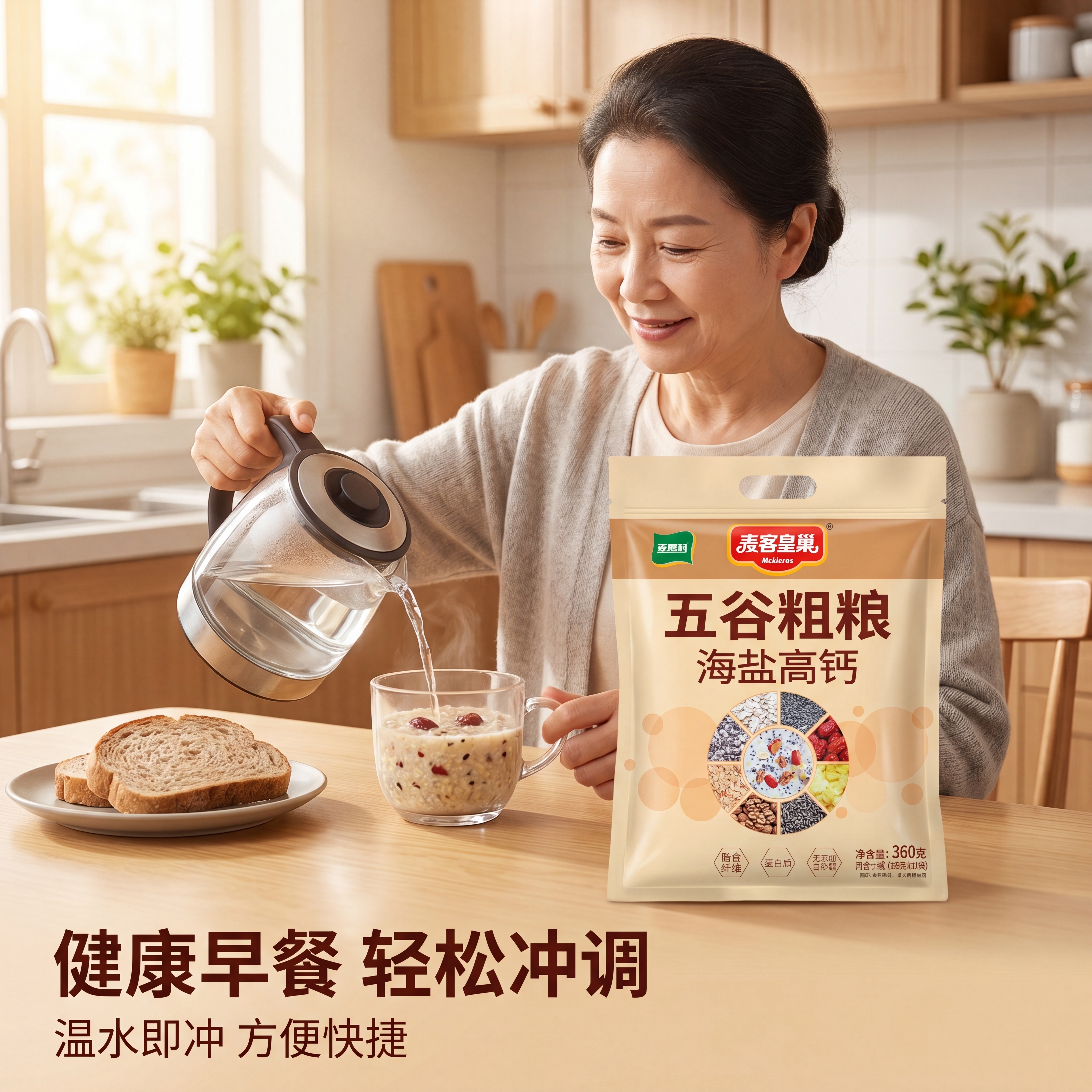 「图片1」「图片1」，生成电商主图（5张），商品名称是:五谷粗… - 图片创意预览