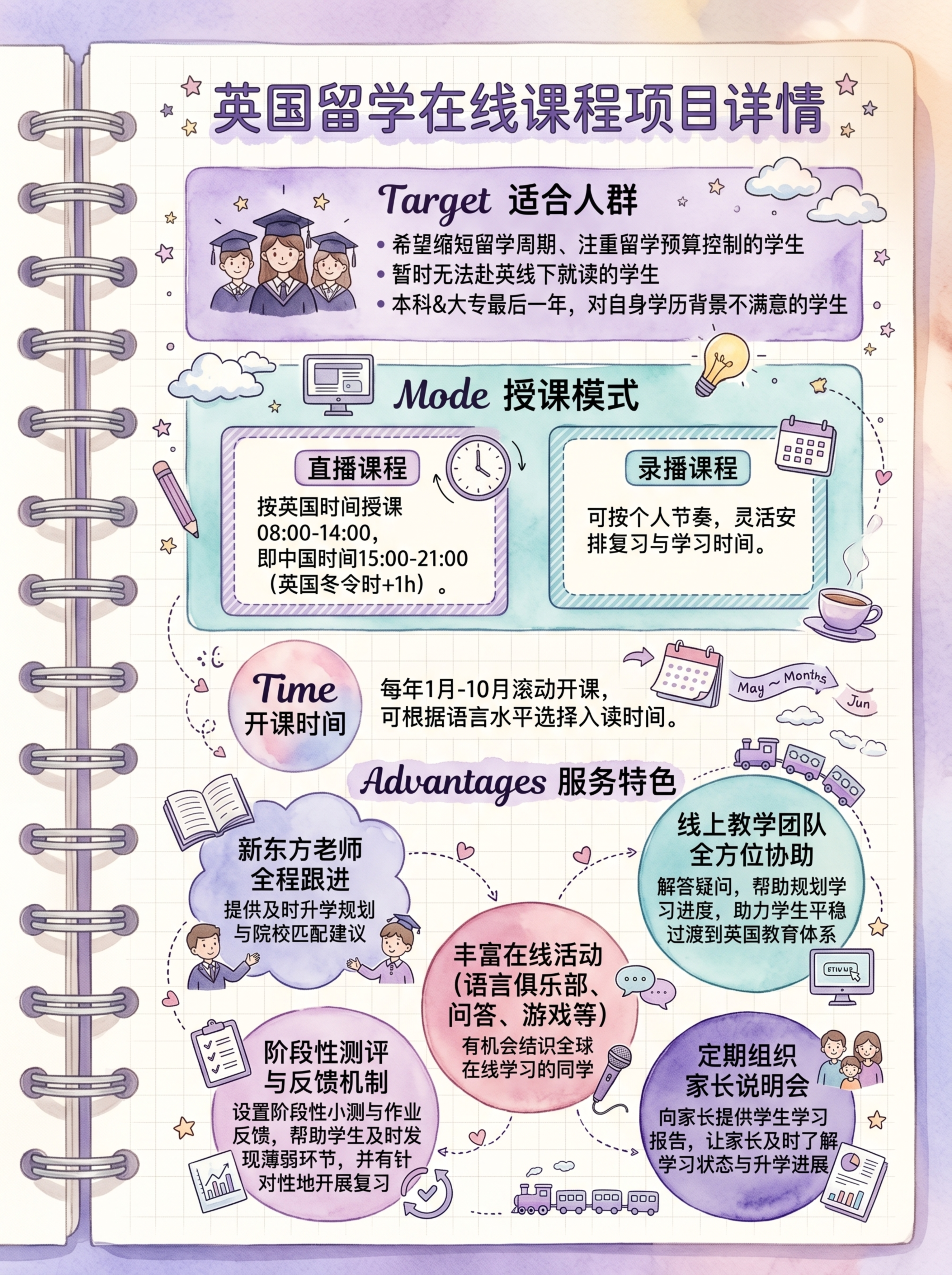 参考之前生成的日系治愈系水彩插画风格，线圈活页笔记本版式，紫色… - 图片创意预览