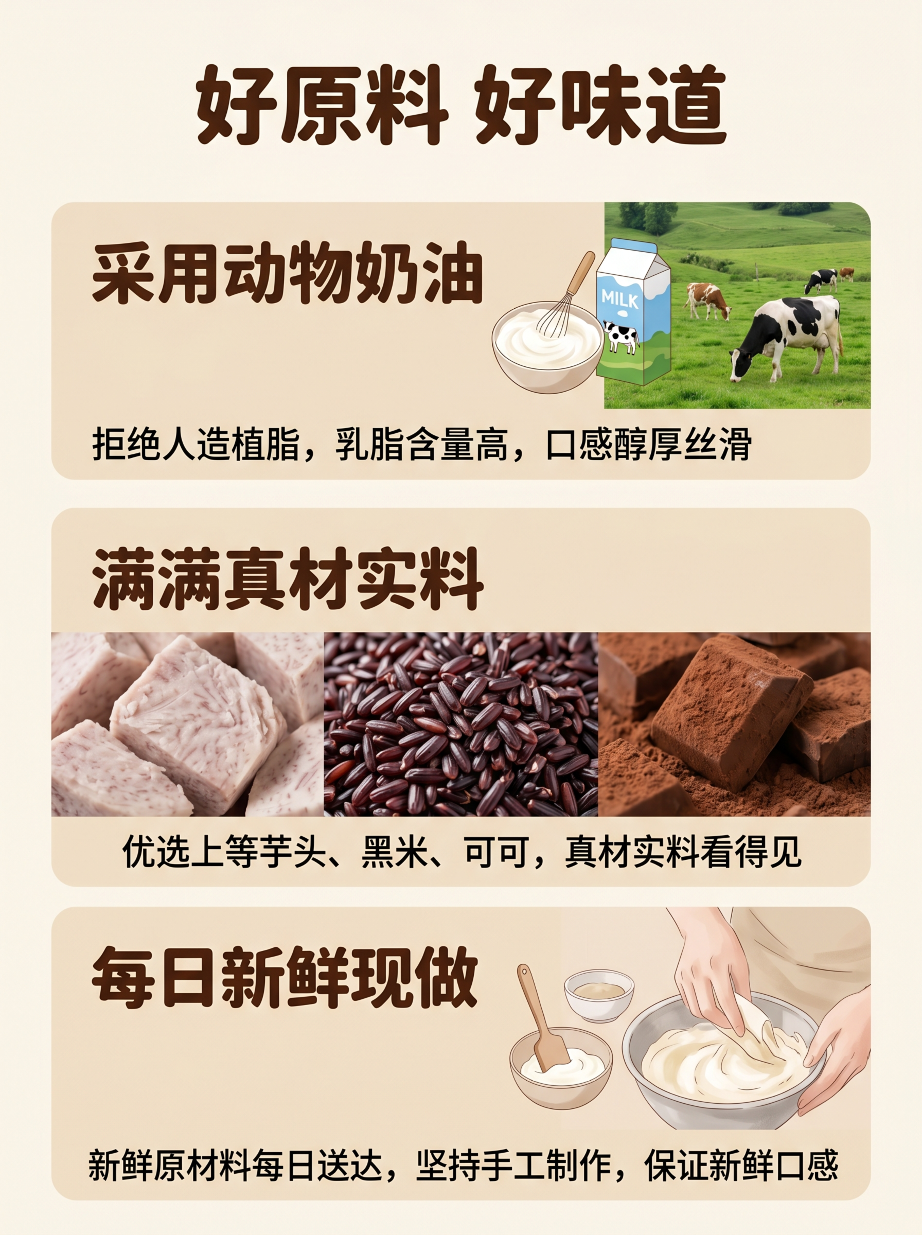 [第8屏] 核心原料展示页，真材实料品质保障，本页展示本系列产… - 图片创意预览