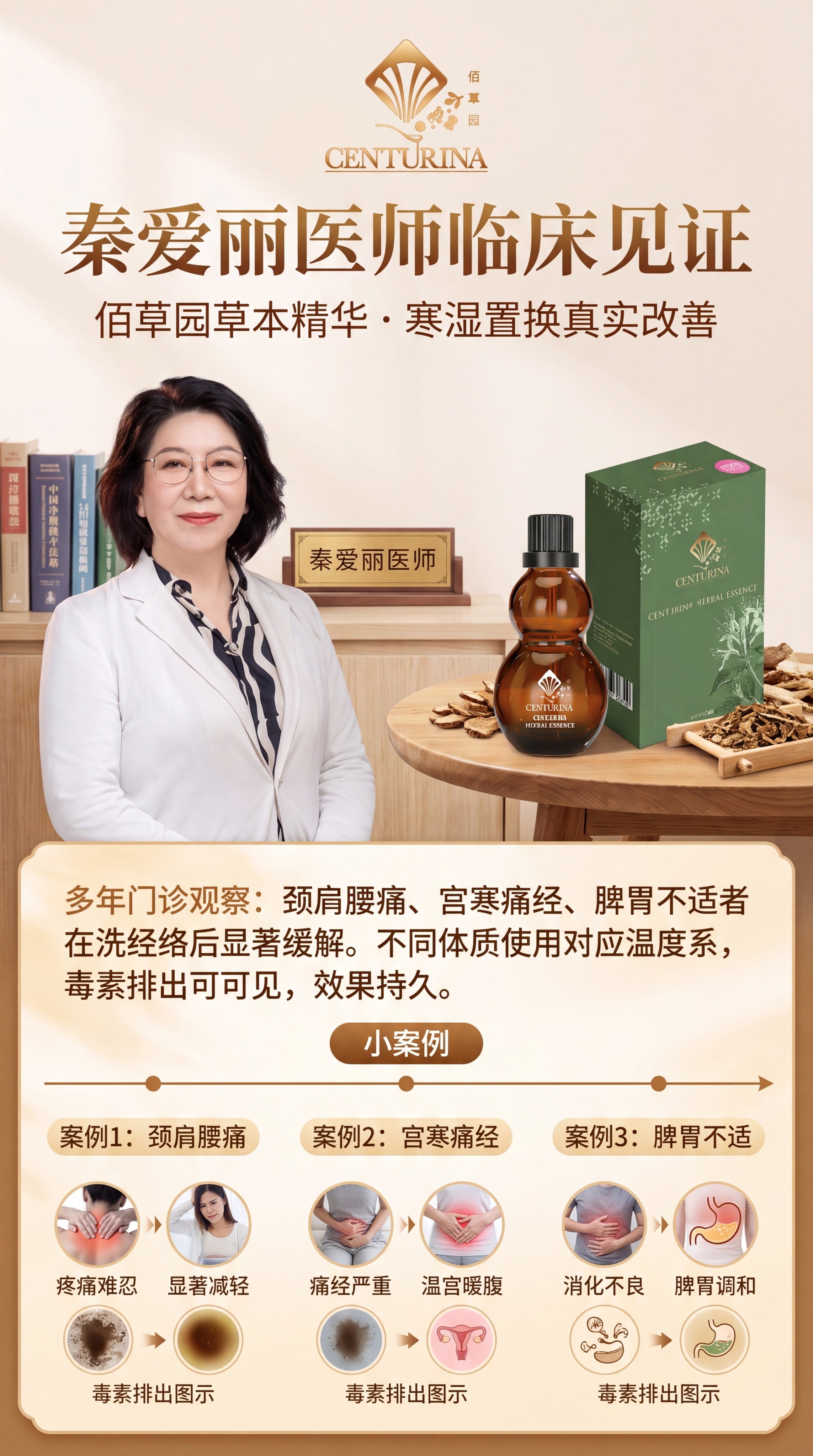 临床案例真实故事风，真实说服维度，融入秦爱丽医师元素。主标题：… - 图片创意预览