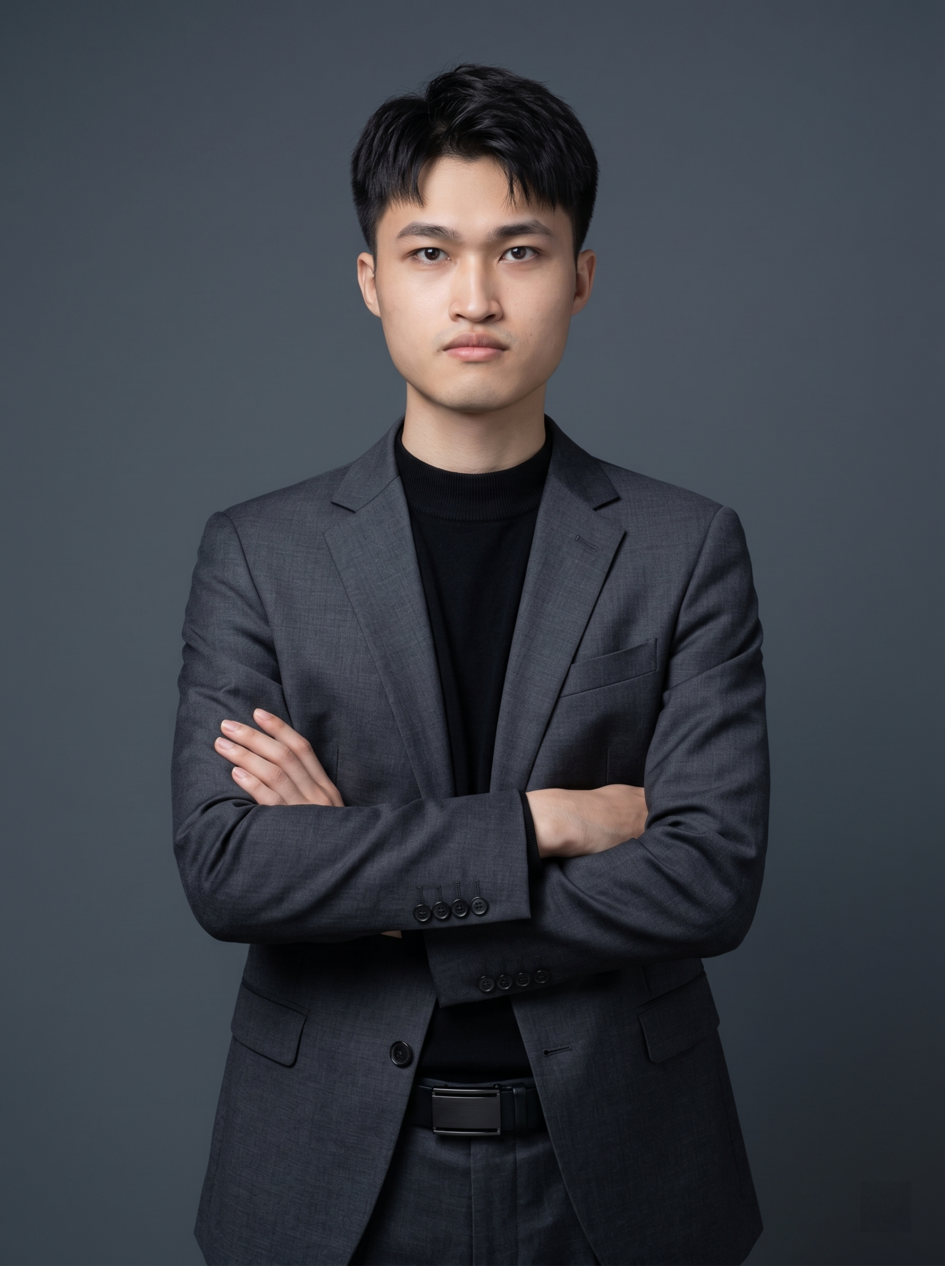 参考图中保留人物脸型、发型、年龄等特征生成职场形象照，标准焦段… - 图片创意预览