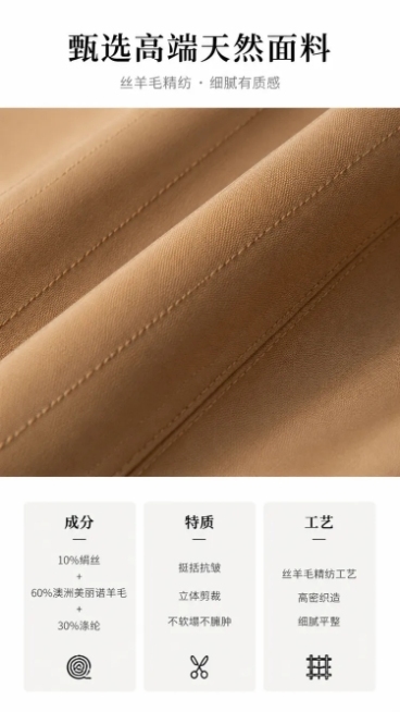 使用商品详情页技能根据商品图「图片1」「图片1」「图片1」「图片1」生成详情页，参考图为「图片1」「图片1」「图片1」「图片1」，商品名称为猎金游戏 倪星同款 禾➕资源零负重丝羊毛精纺雨露系列，卖点为预览效果